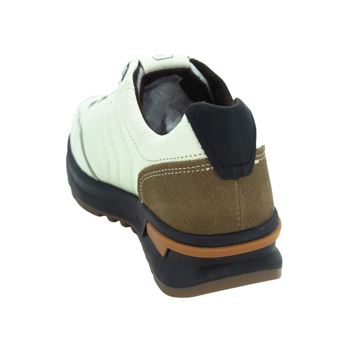 Sapatênis Masculino Casual Pegada Branco Branco/Preto/Marrom 5