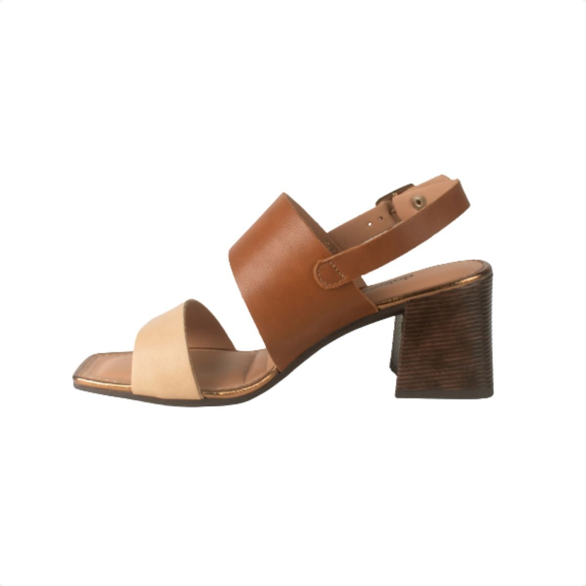 Sandália Salto Médio Grosso Dakota Marrom 2