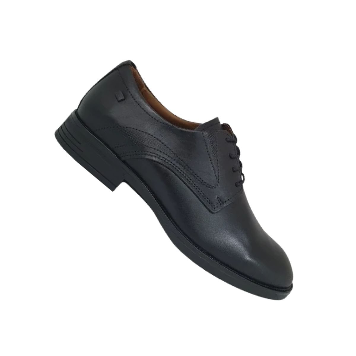 Sapato Masculino Social Em Couro Pegada Preto Preto 7