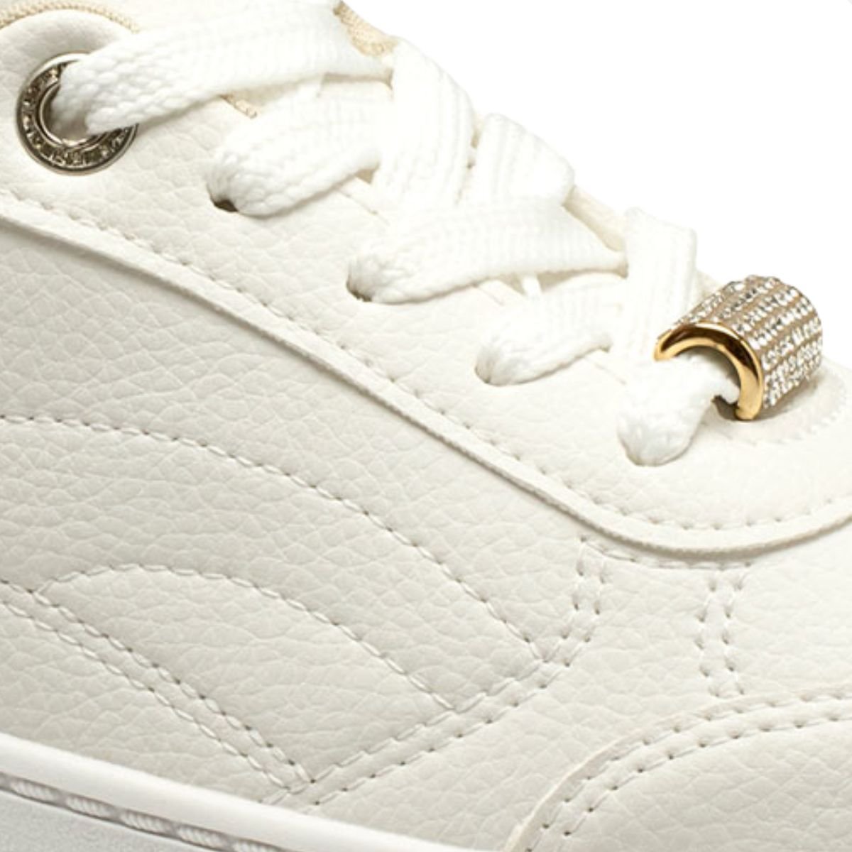 Tênis Casual Feminino Dakota Branco E Dourado Branco 6