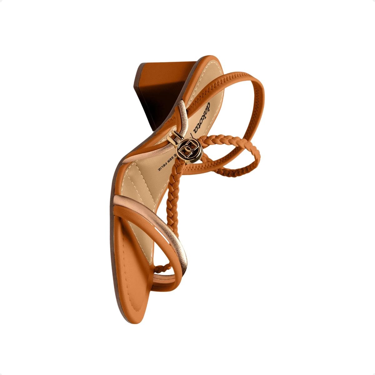 Sandália Dakota Salto Bloco Caramelo Marrom 5