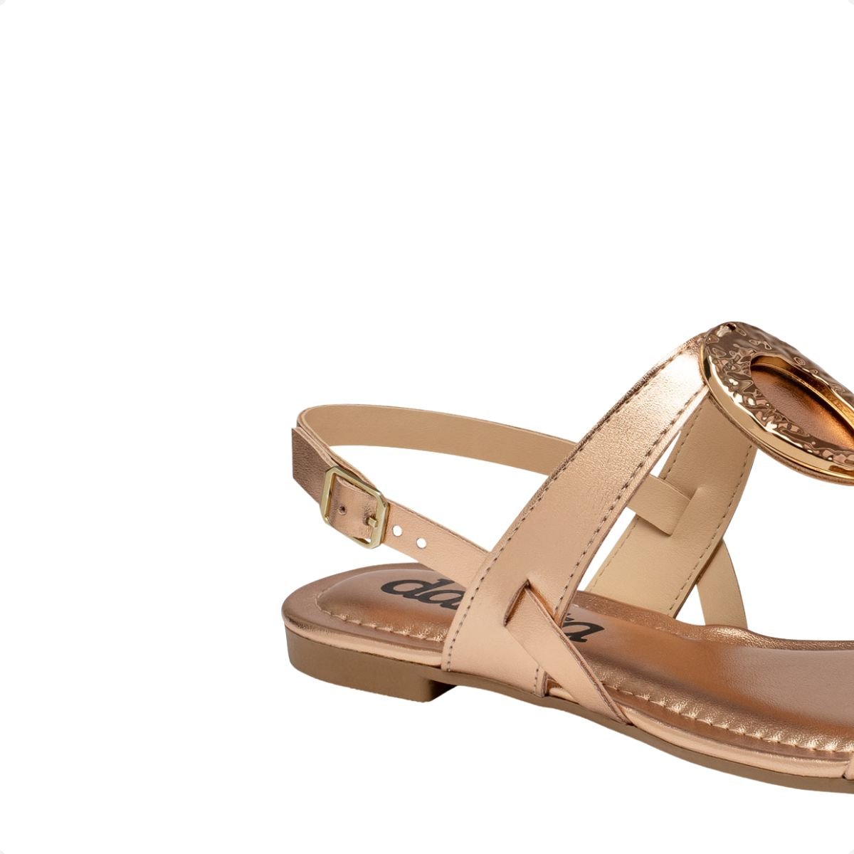 Sandália Feminina Rasteira Dakota Metálica Dourado 7