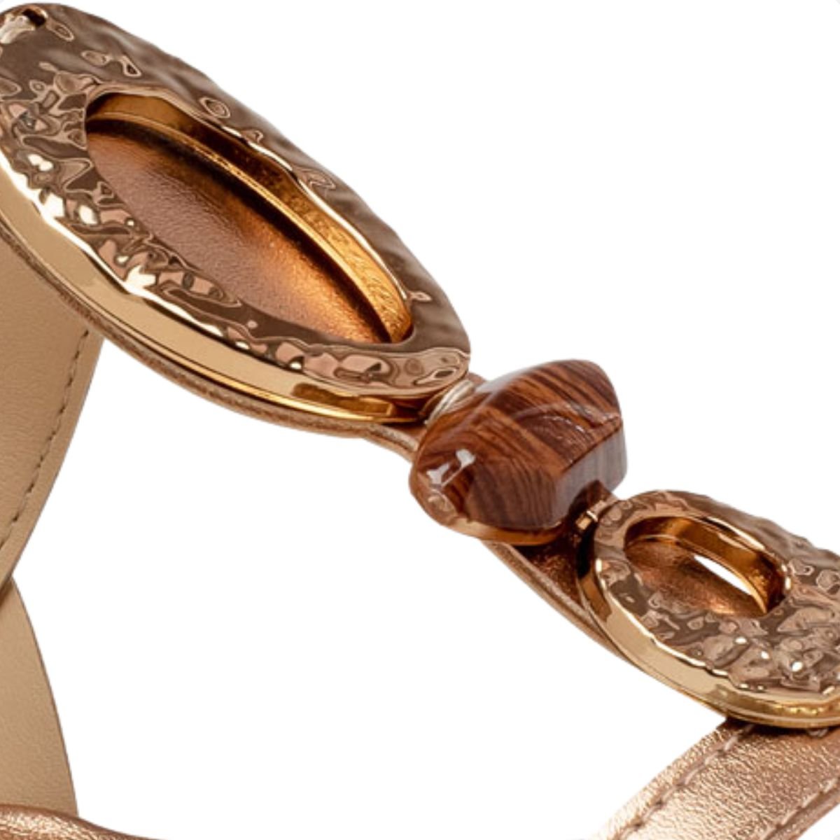 Sandália Feminina Rasteira Dakota Metálica Dourado 6