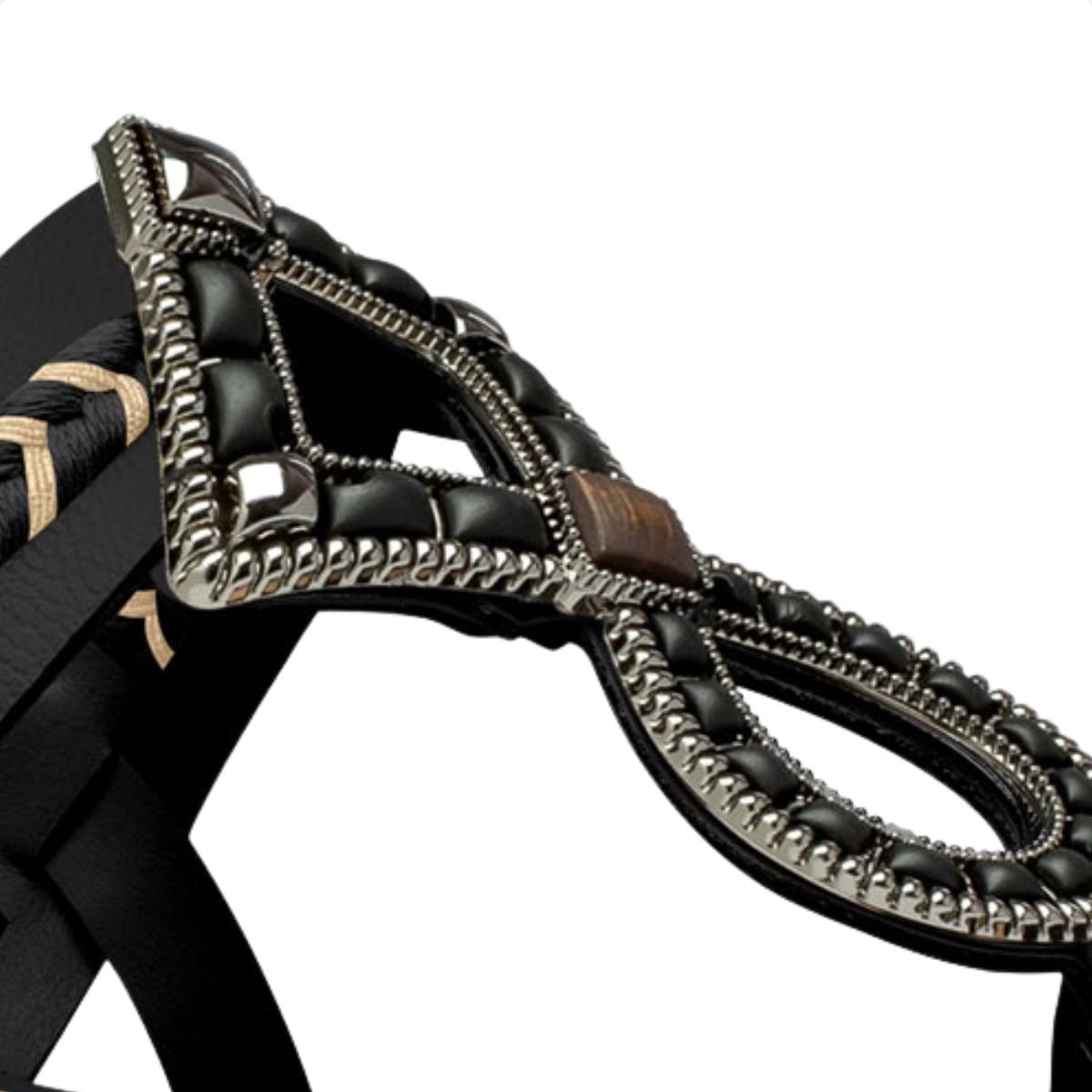 Sandália Feminina Rasteira Dakota Apliques Preto 6