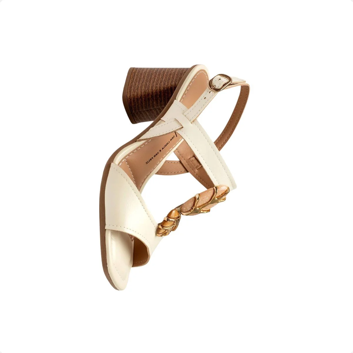 Sandália Feminina Salto Alto Grosso Dakota Bege 5