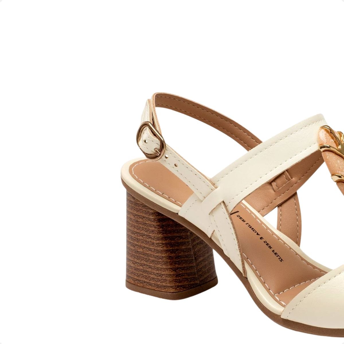 Sandália Feminina Salto Alto Grosso Dakota Bege 7