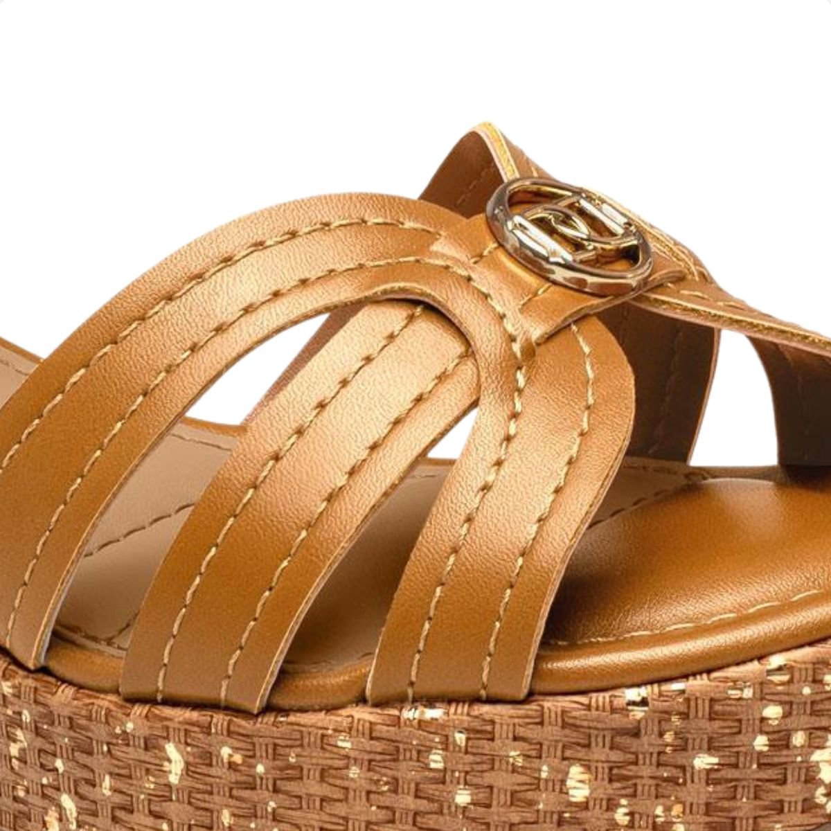 Sandalia Feminina Anabela Salto Médio Dakota Marrom 6