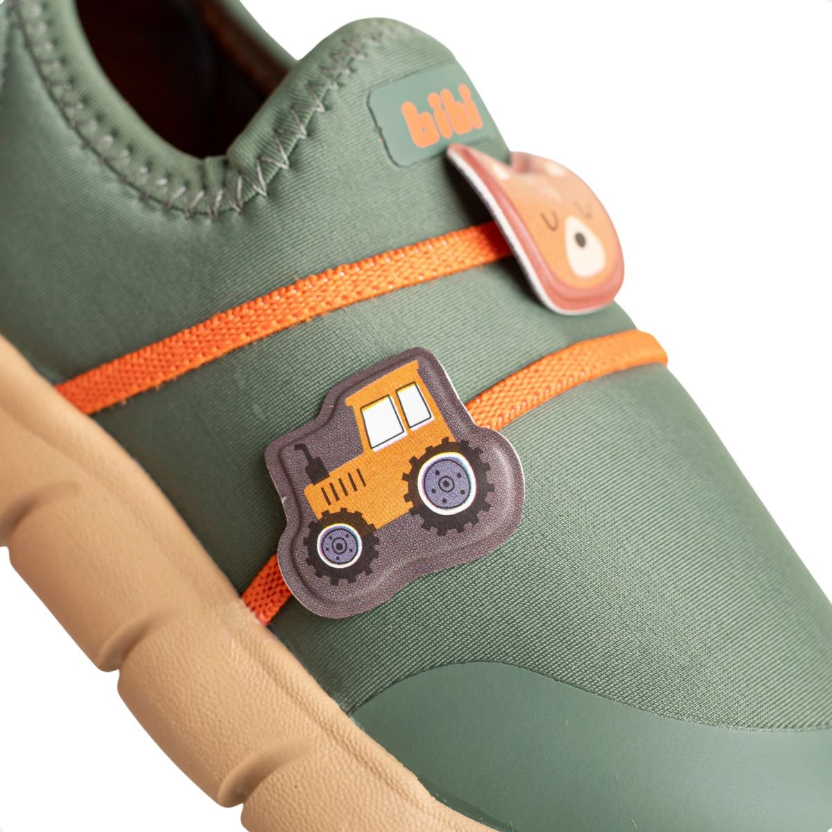 Tenis Running Bebe Running Bibi Energy Baby 2.0 Verde/Laranja 3