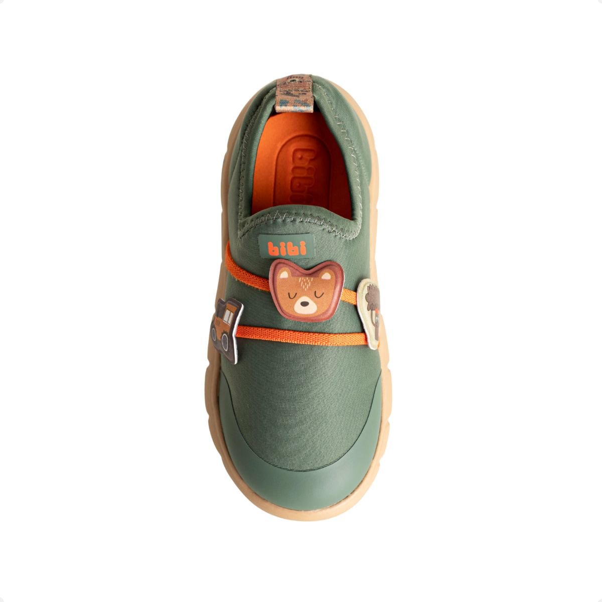 Tenis Running Bebe Running Bibi Energy Baby 2.0 Verde/Laranja 6