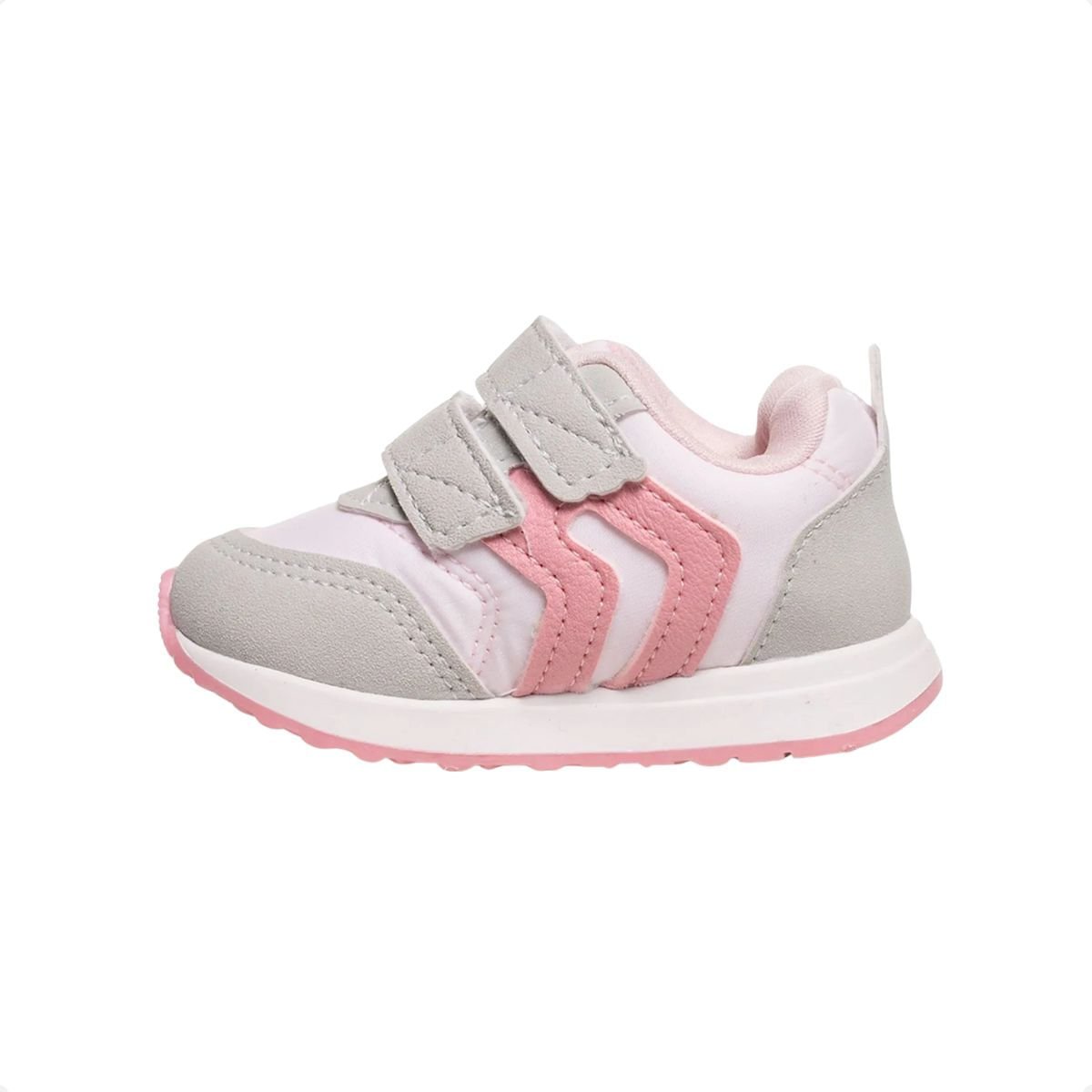 Tênis Casual Bebê Walk Klin Rosa Claro/Cinza 5