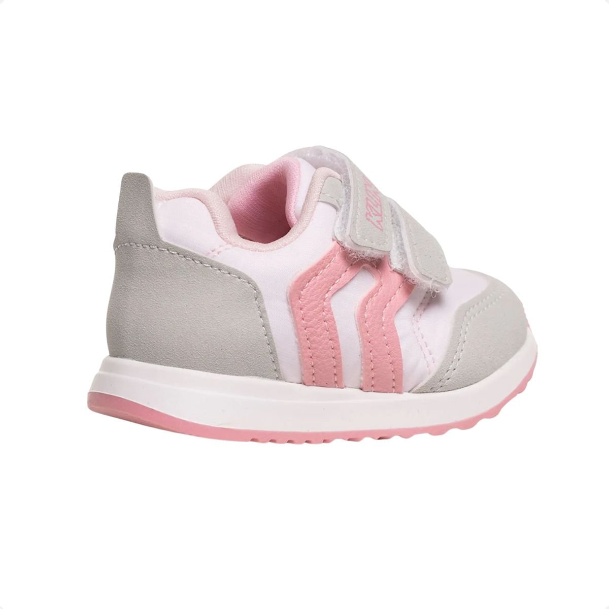Tênis Casual Bebê Walk Klin Rosa Claro/Cinza 7
