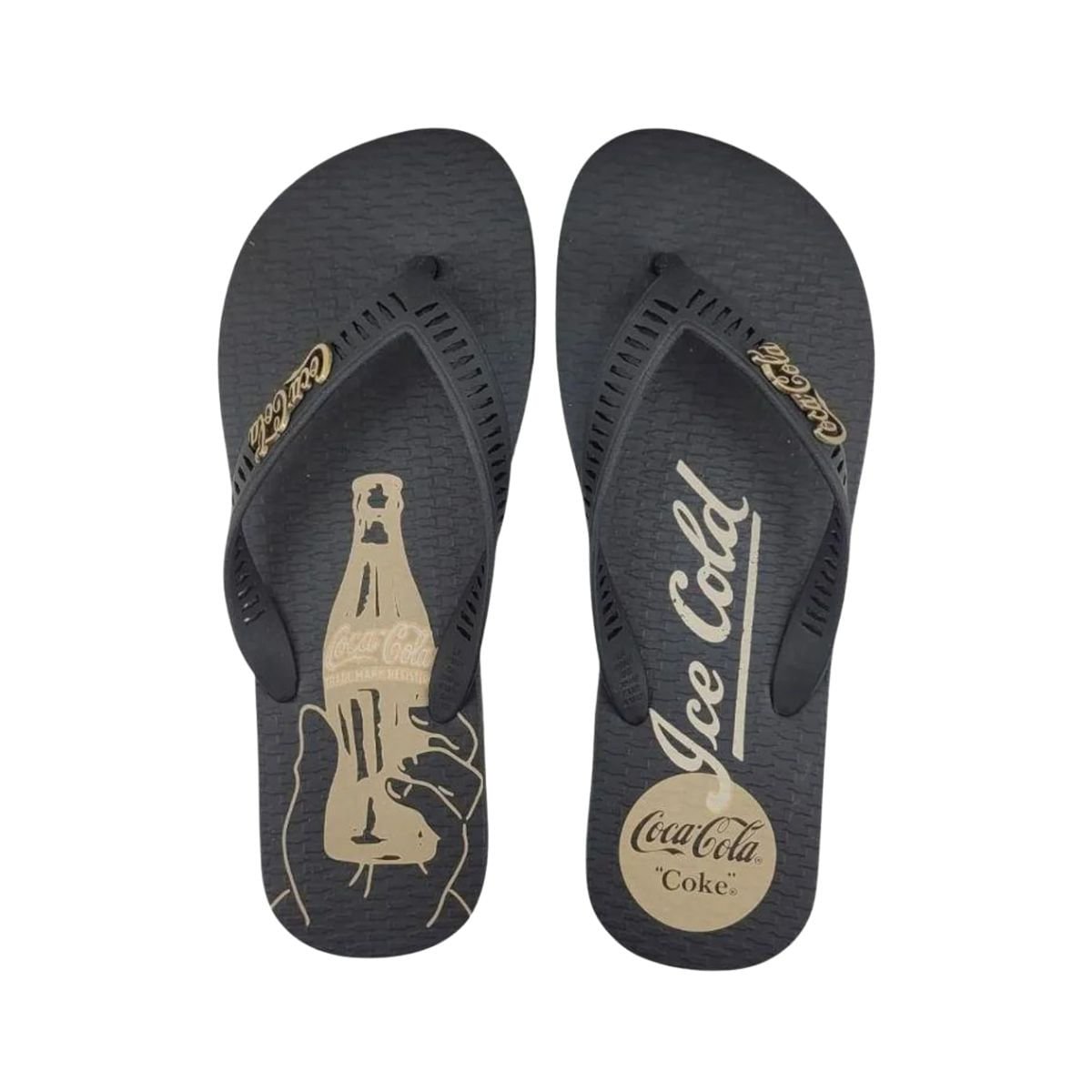 Chinelo Masculino Dedo Coca Cola Bottle Cold Preto Preto 2
