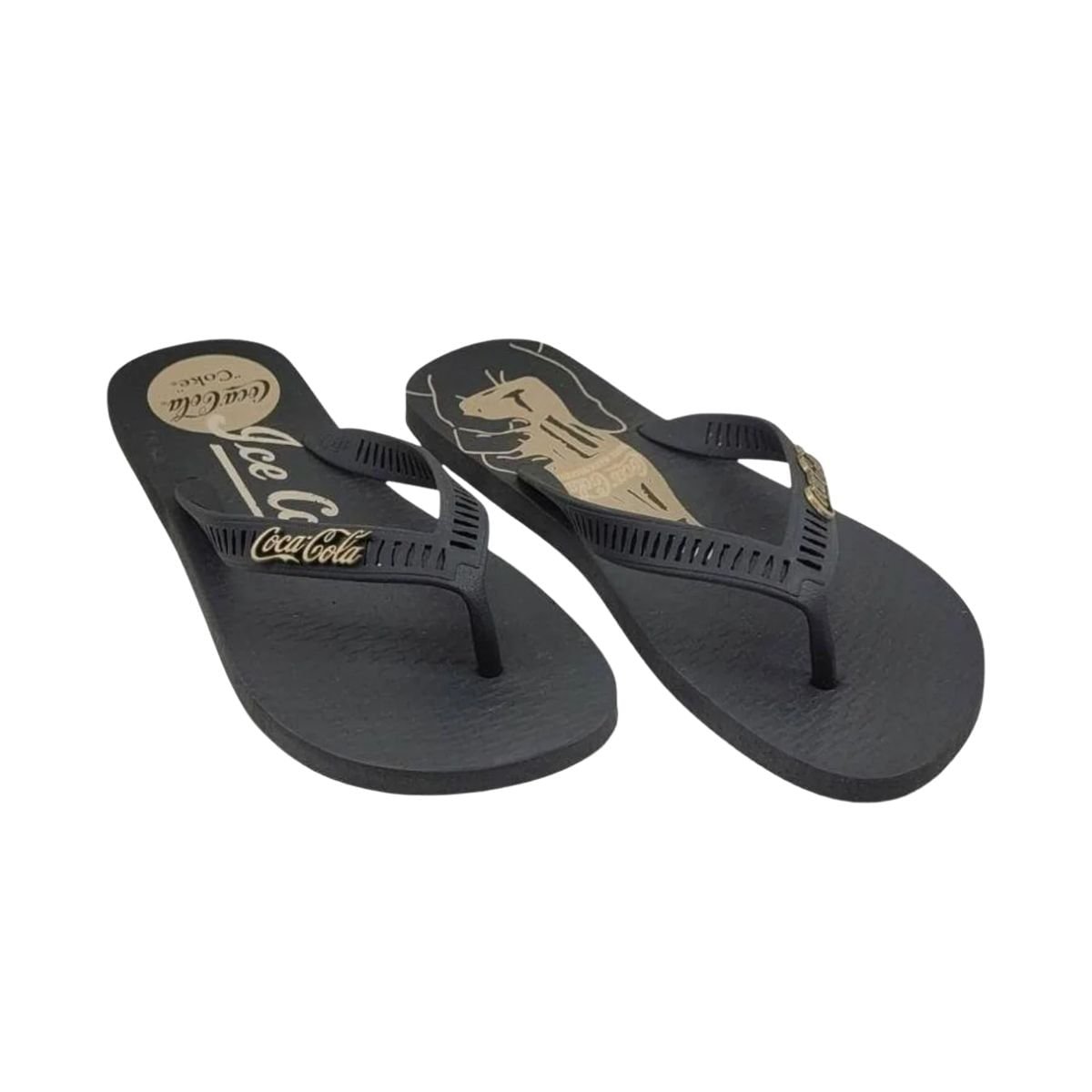 Chinelo Masculino Dedo Coca Cola Bottle Cold Preto Preto 3