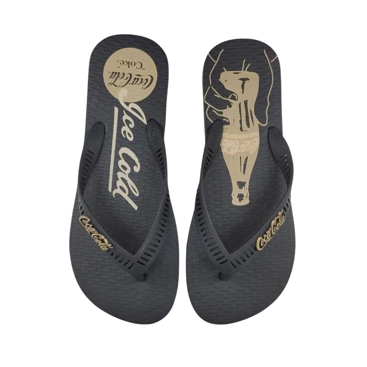 Chinelo Masculino Dedo Coca Cola Bottle Cold Preto Preto 6