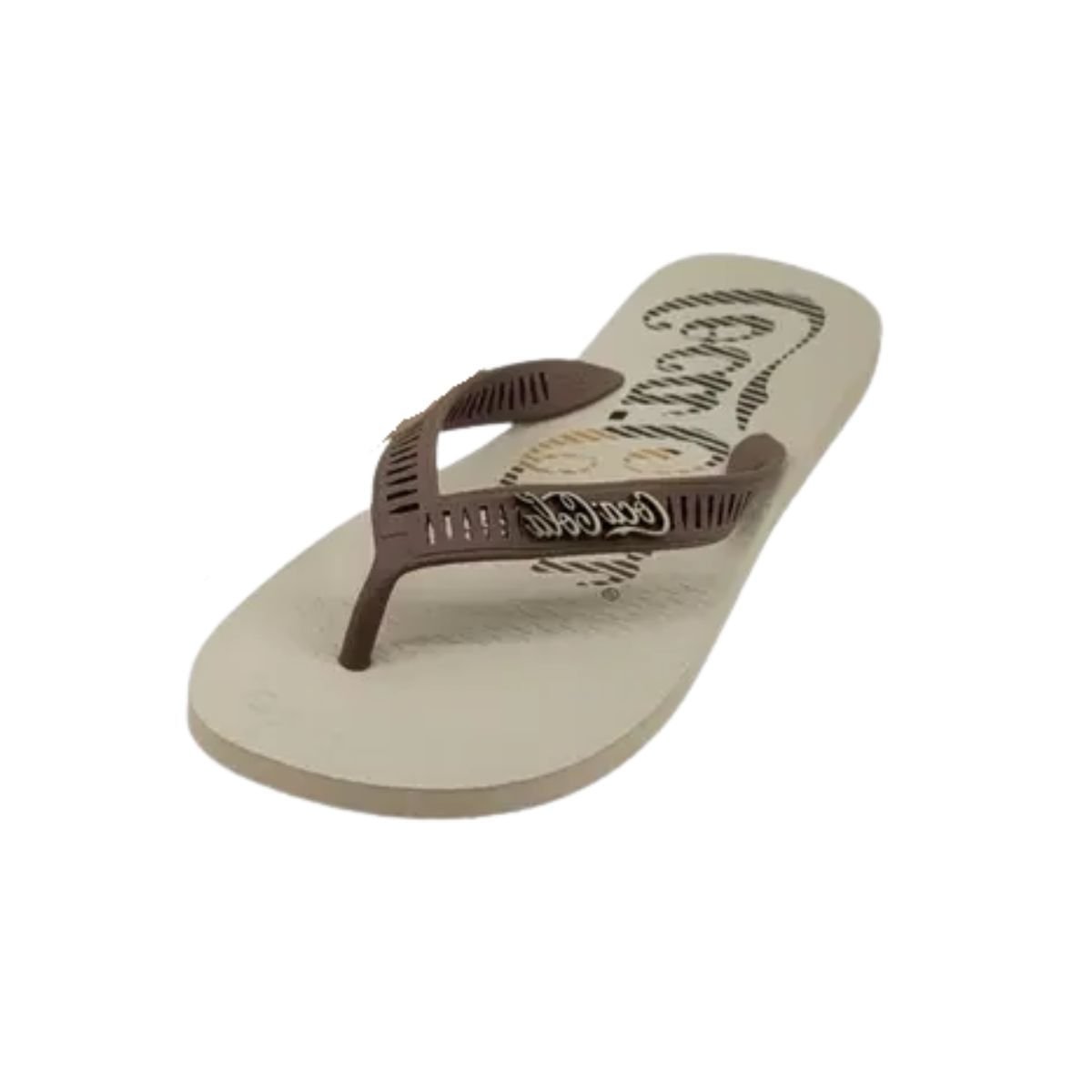 Chinelo Masculino Dedo Coca Cola Color Vibes Off White Bege/Marrom 7