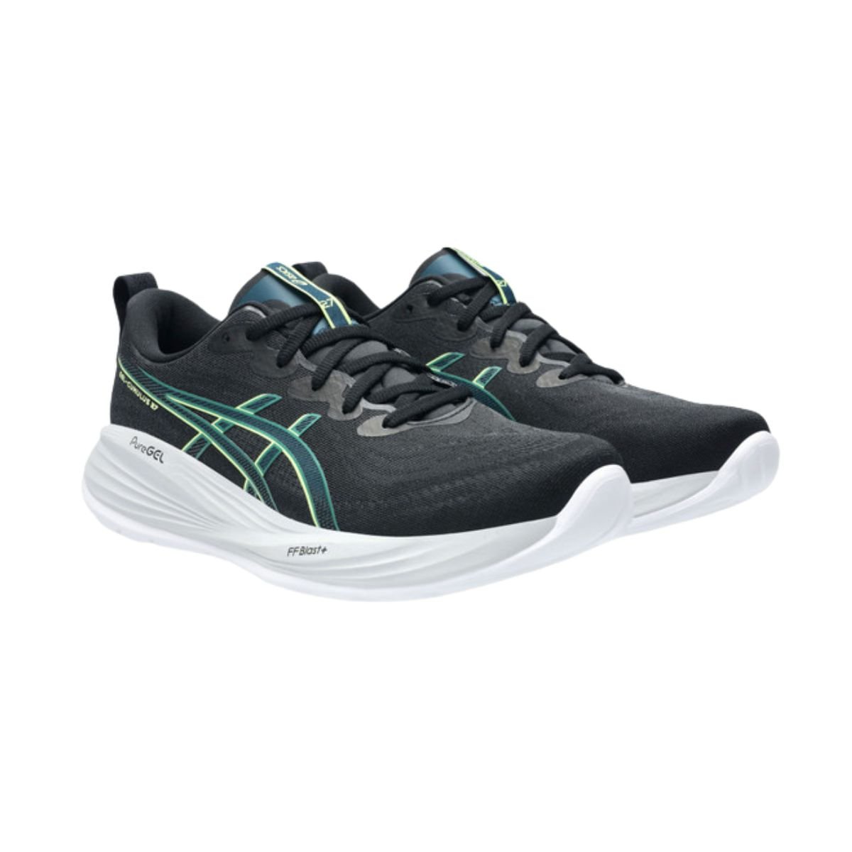 Tênis Running Masculino Asics Gel-Cumulus 27 Preto Preto/Verde 2
