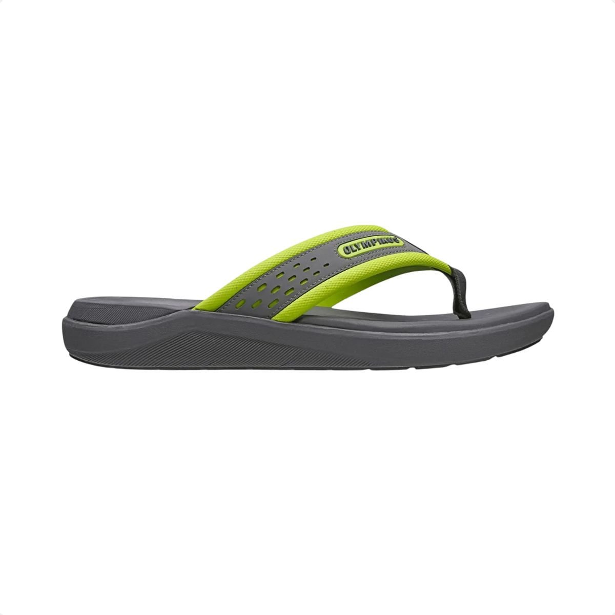 Chinelo Masculino Olympikus 921 Cinza Cinza/Verde 1