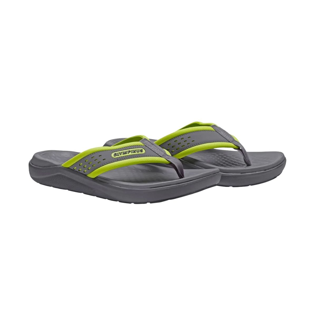 Chinelo Masculino Olympikus 921 Cinza Cinza/Verde 2