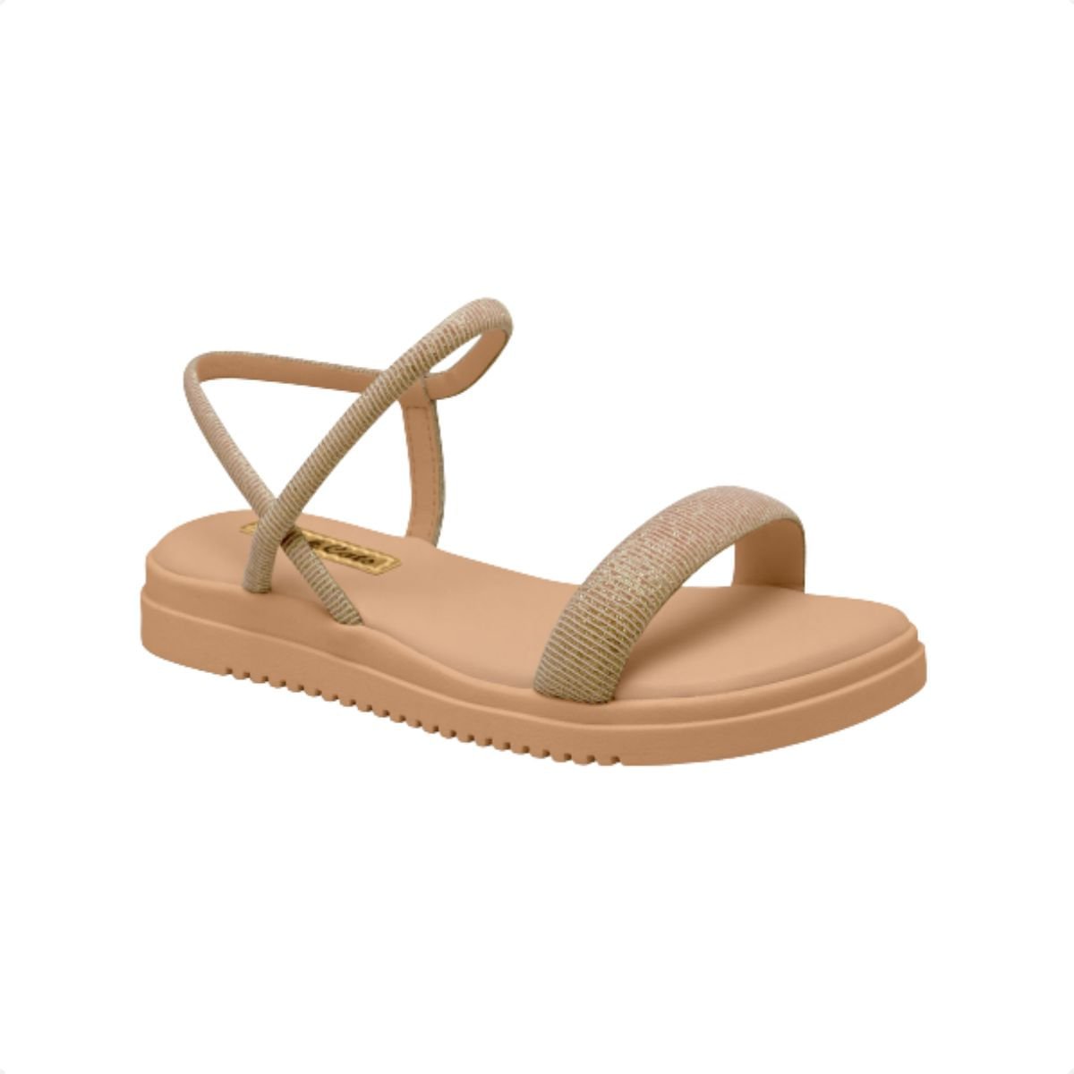 Sandalia Papete Flatform Pink Cats Dourado 4