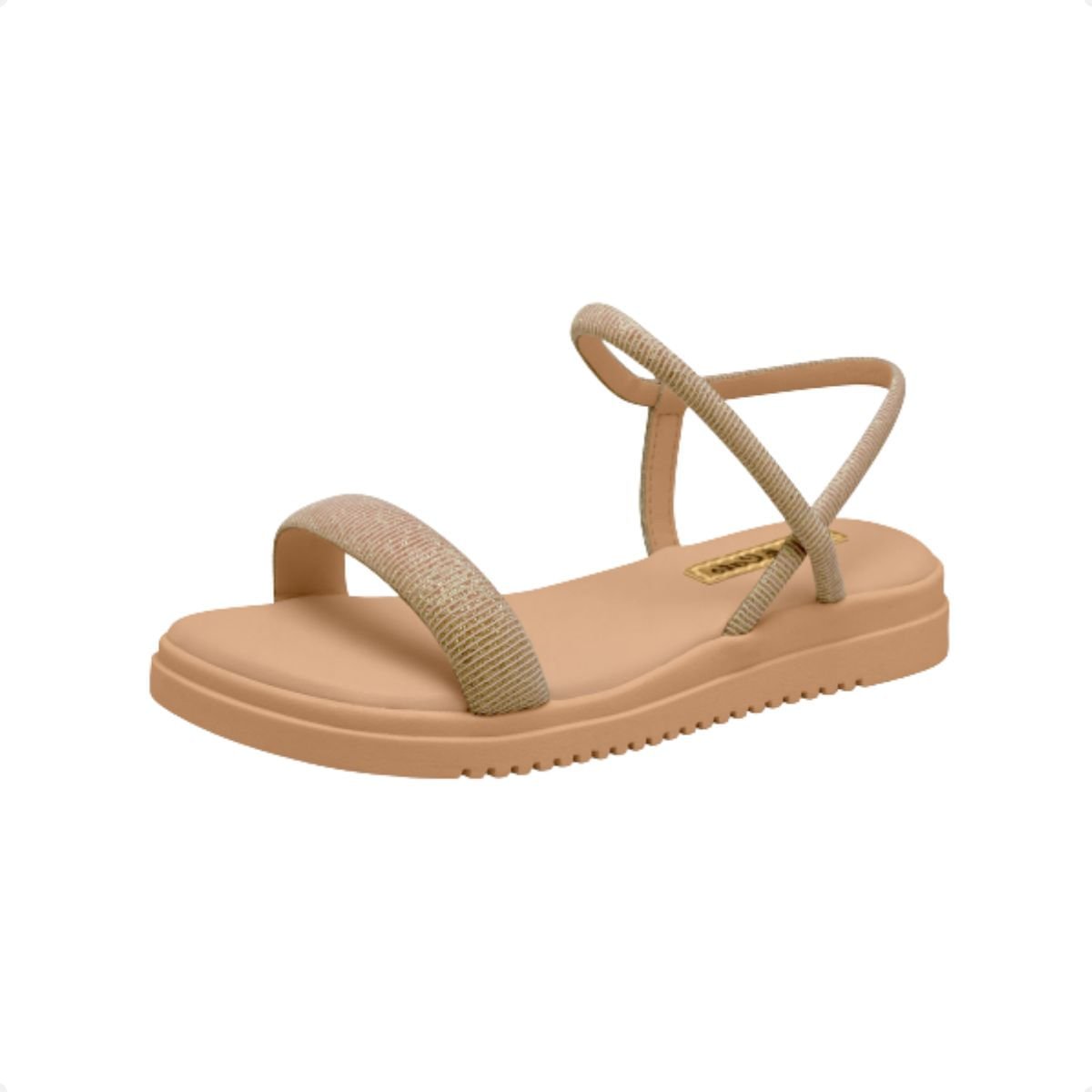 Sandalia Papete Flatform Pink Cats Dourado 6