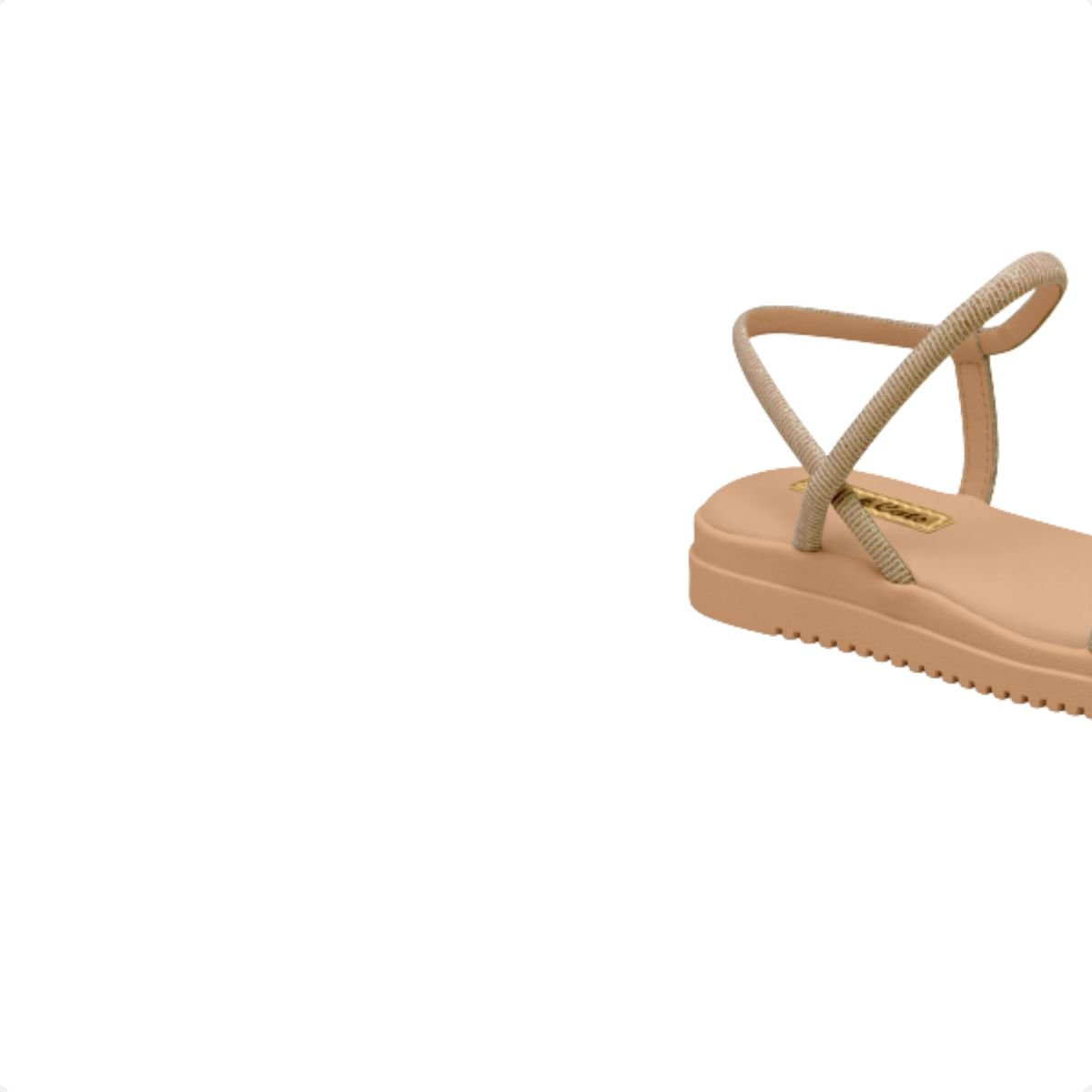 Sandalia Papete Flatform Pink Cats Dourado 7