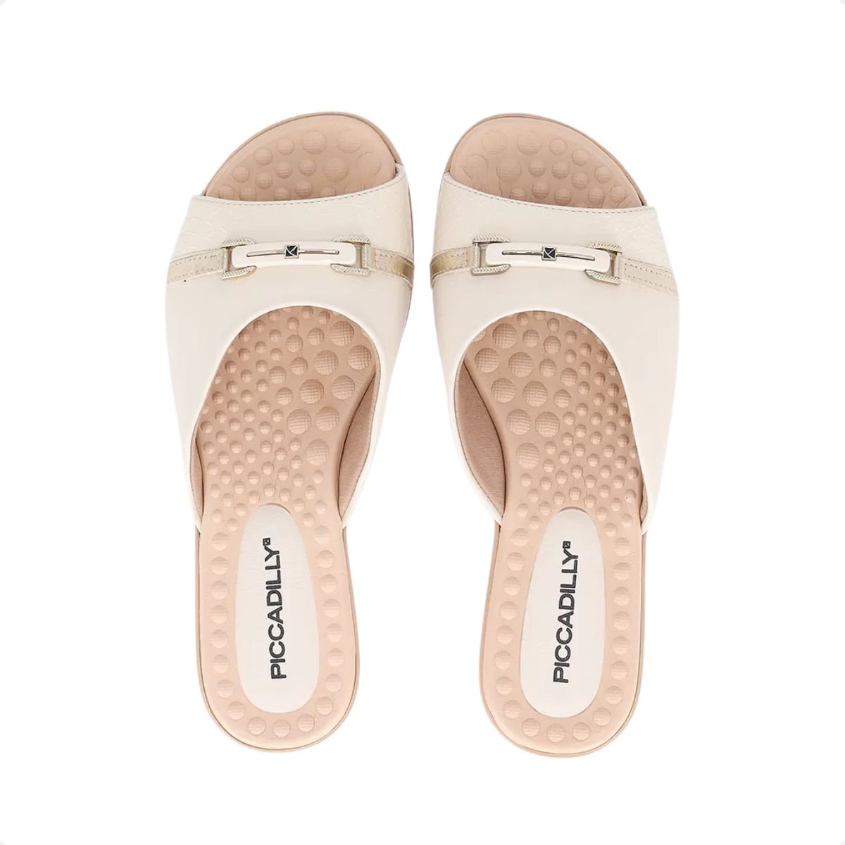 Tamanco Feminino Rasteiro Piccadilly Off White 6
