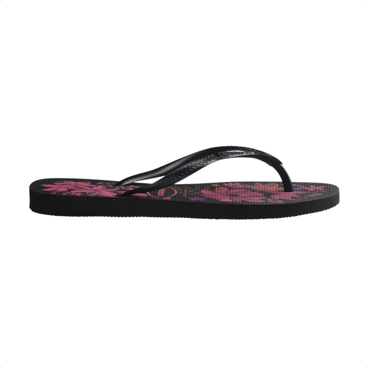 Chinelo Feminino Dedo Havaianas Slim Organic Preto E Rosa Preto 1