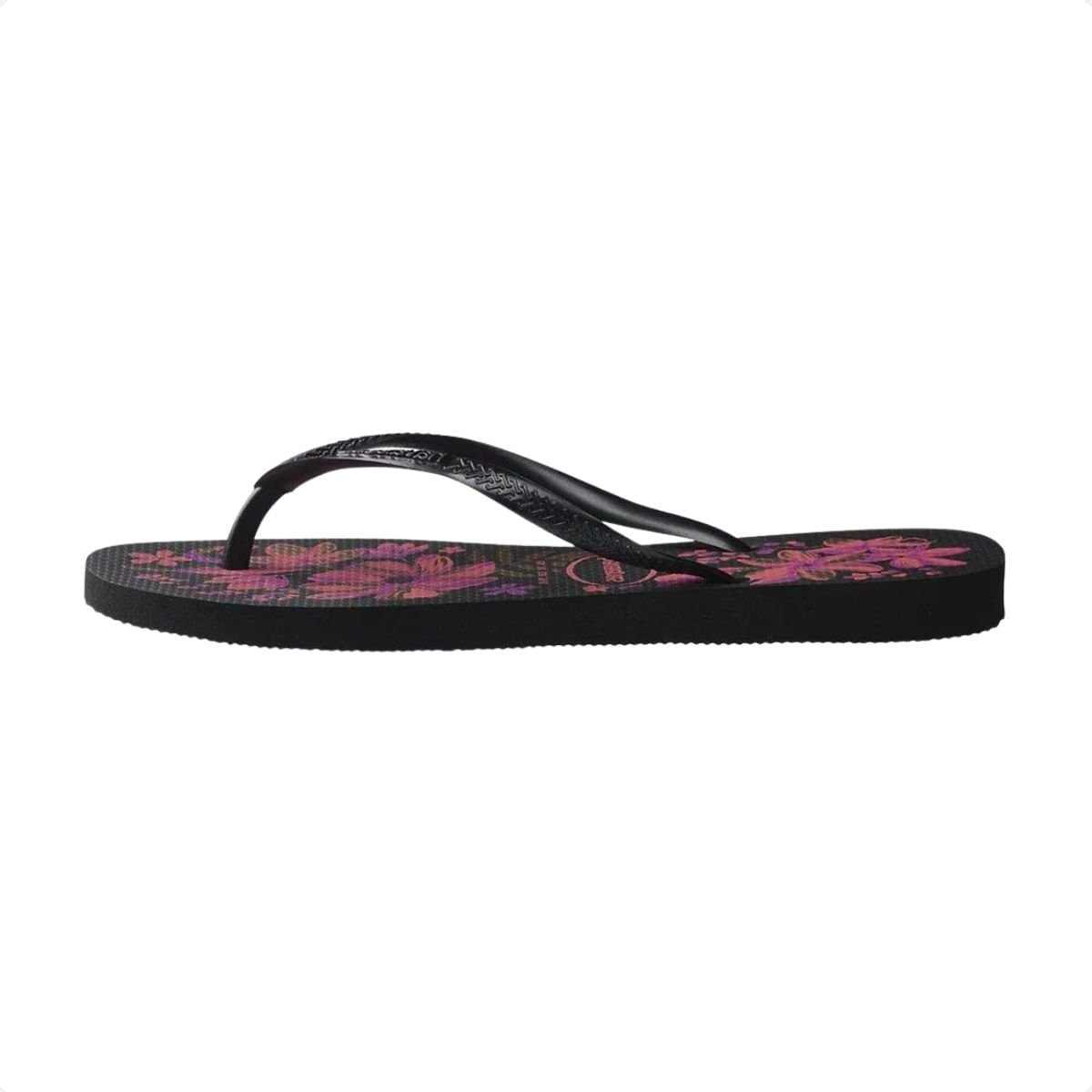 Chinelo Feminino Dedo Havaianas Slim Organic Preto E Rosa Preto 7