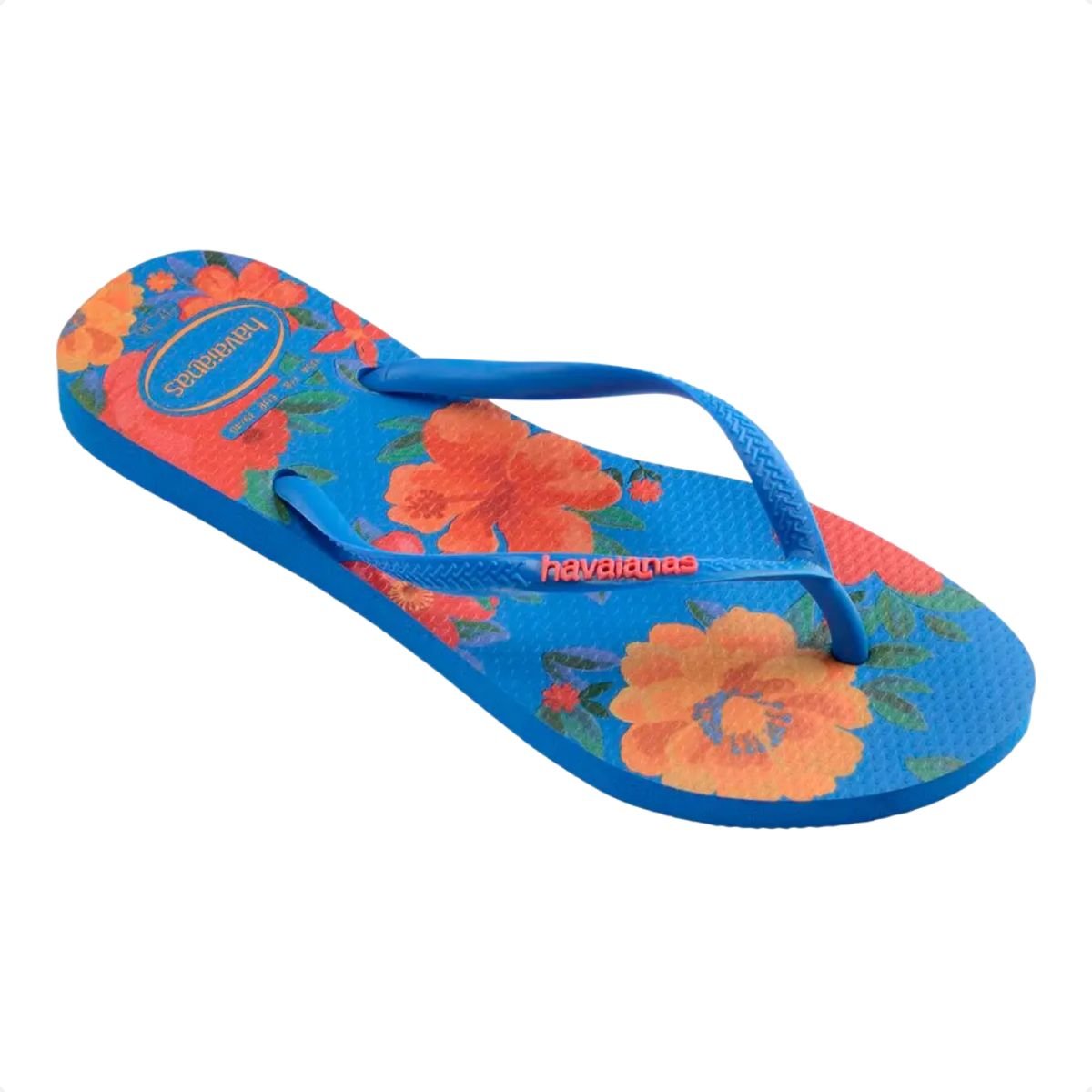 Chinelo Feminino Dedo Havaianas Slim Summer Bliss Azul 2