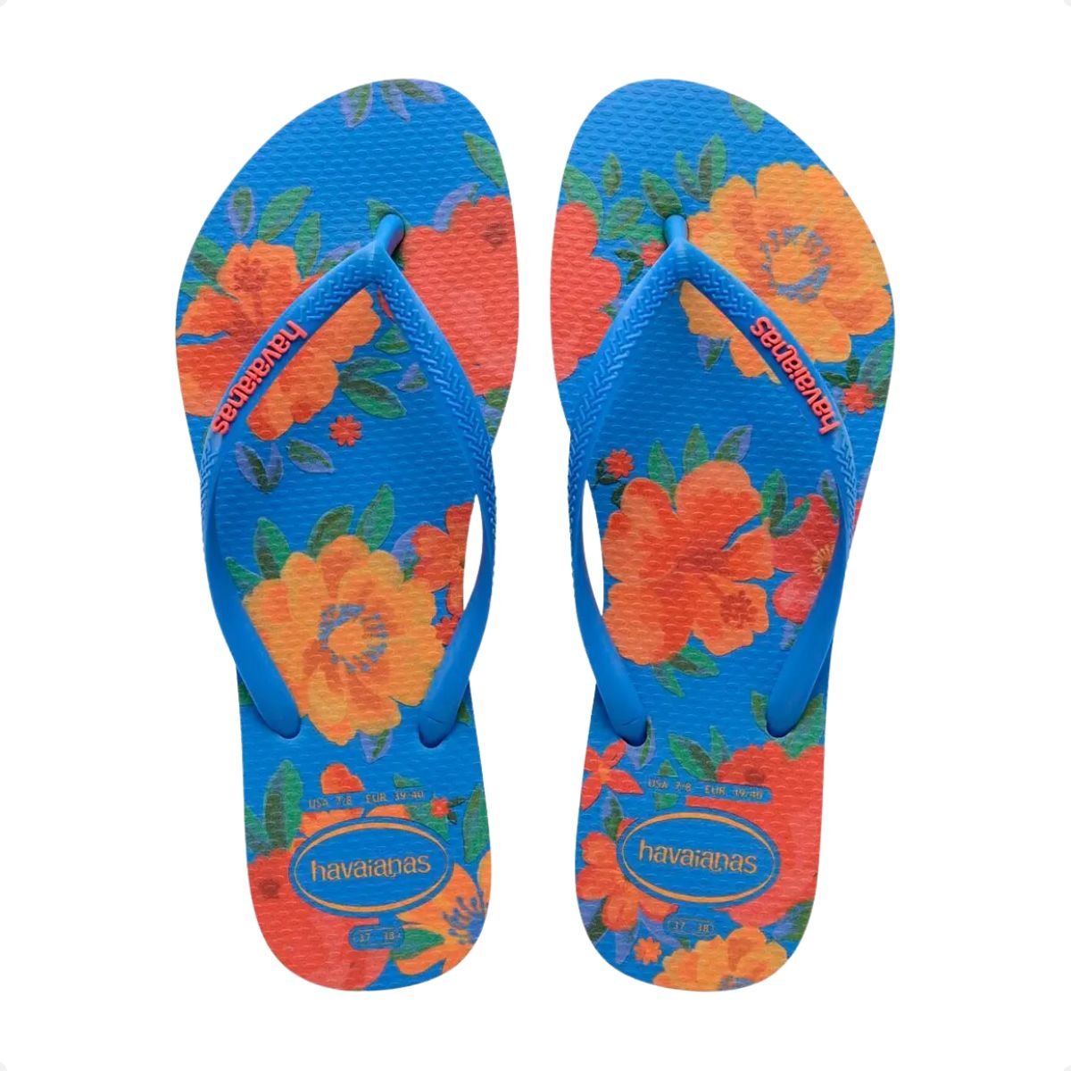 Chinelo Feminino Dedo Havaianas Slim Summer Bliss Azul 3