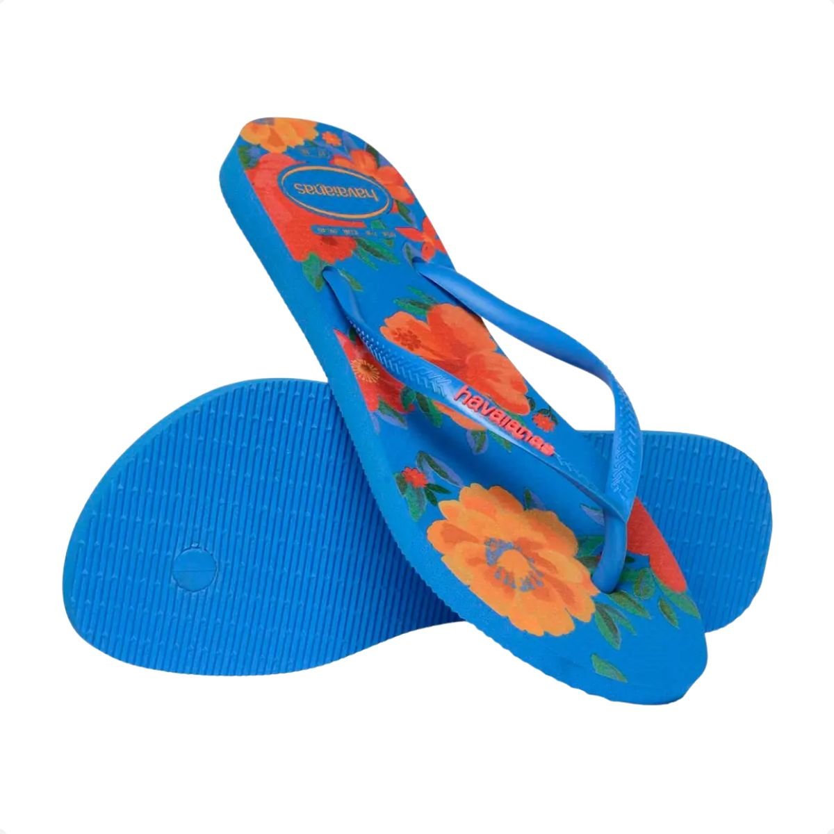 Chinelo Feminino Dedo Havaianas Slim Summer Bliss Azul 4