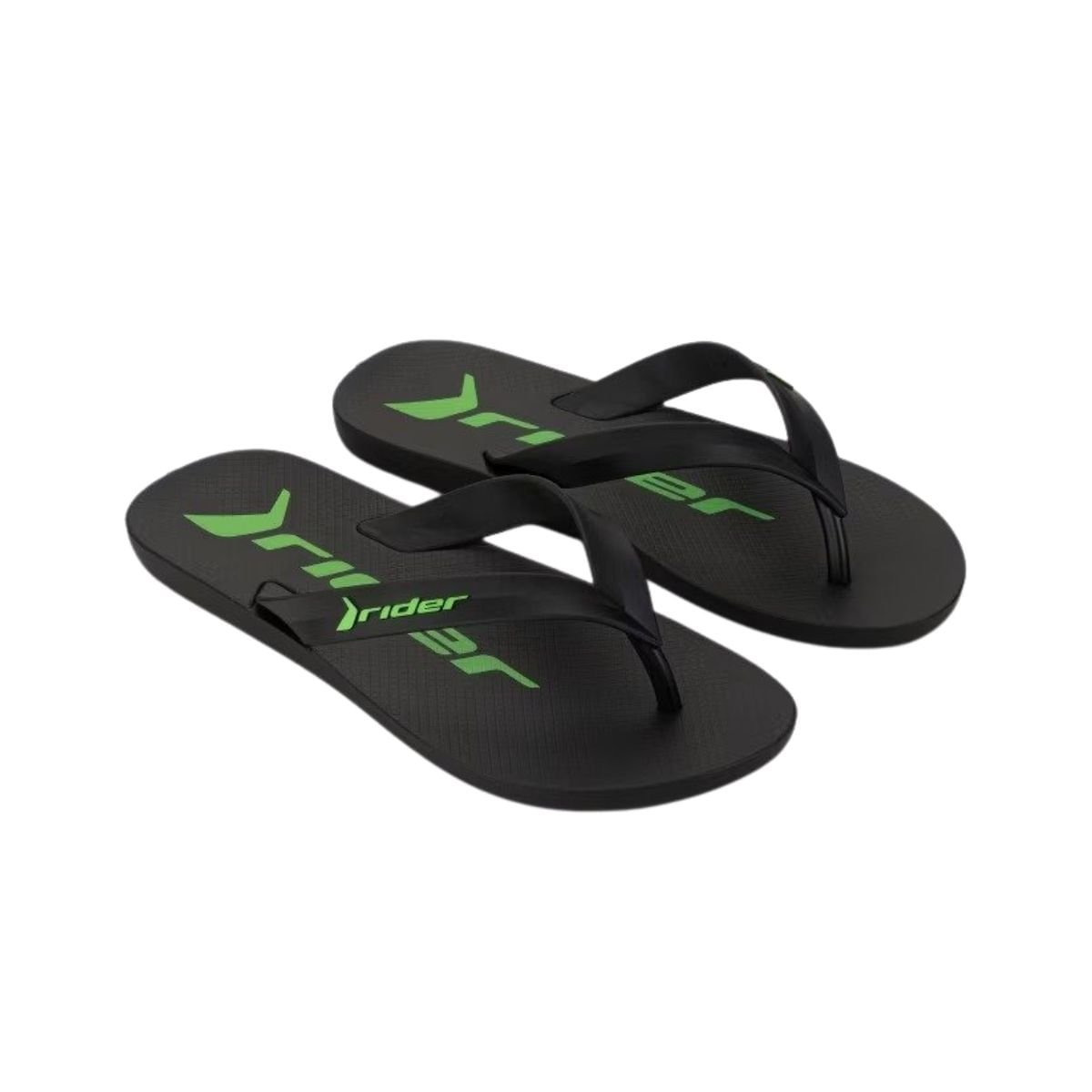 Chinelo Masculino Dedo Rider Feel Preto E Verde Preto/Verde 2