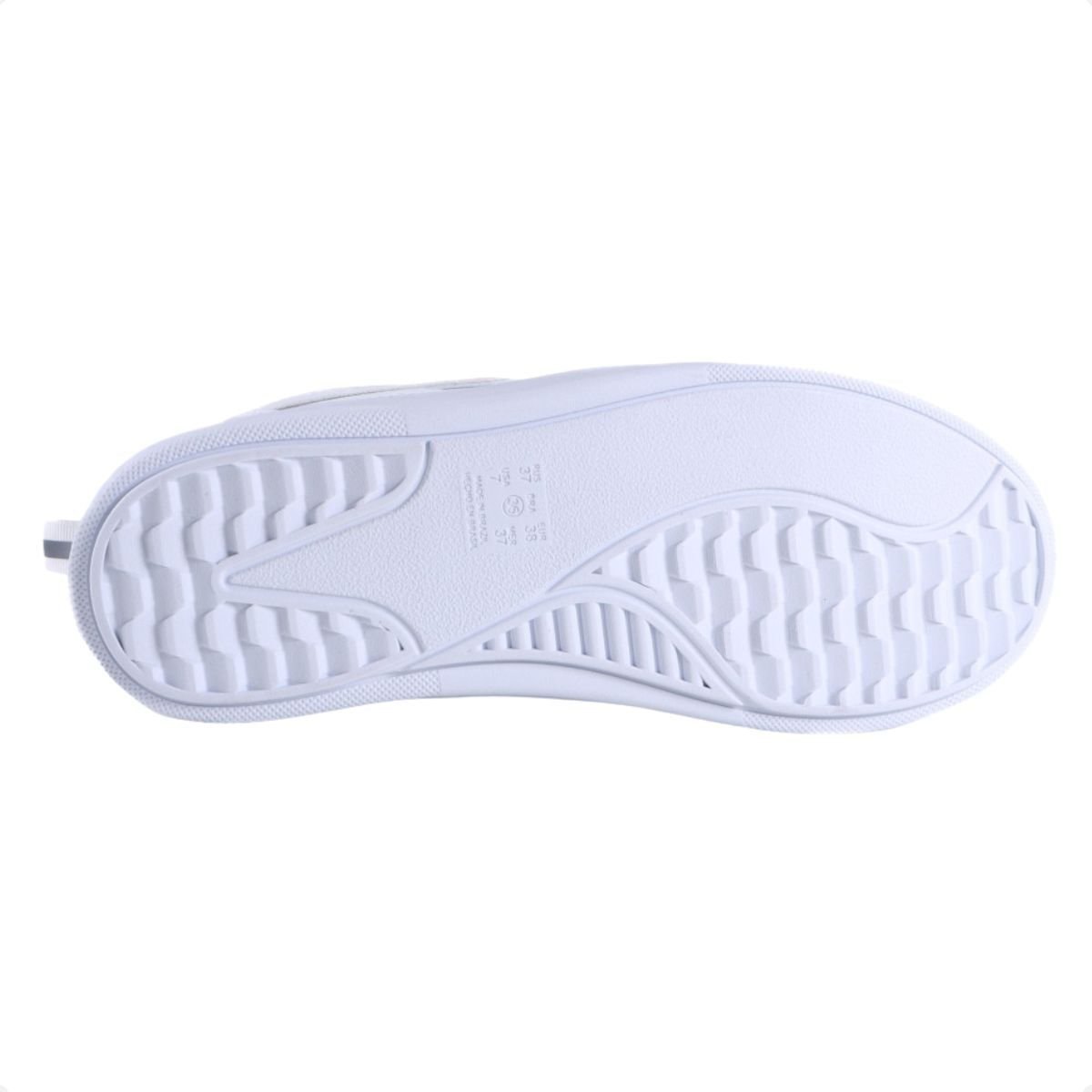 Tênis Moda Feminino Casual Ramarim Branco Branco/Prata 6