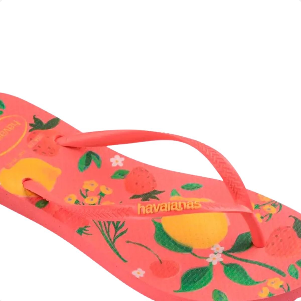 Chinelo Feminino Dedo Havaianas Slim Summer Bliss Coral Tropical Laranja 7