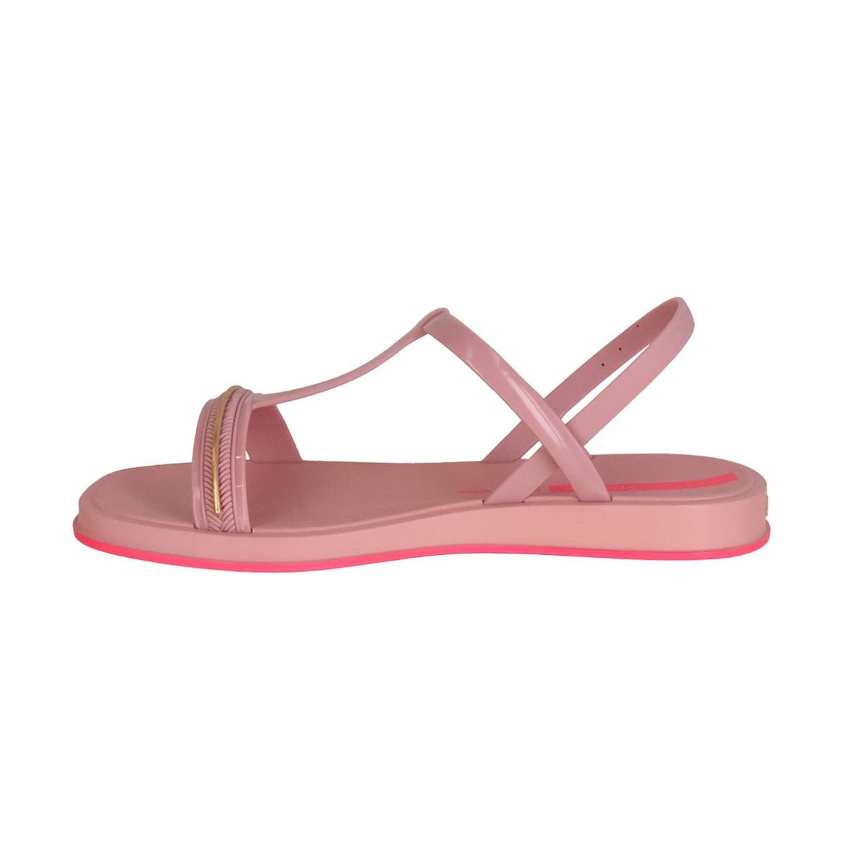 Sandália Infantil Rasteira Ipanema Glow Rosa Rosa/Dourado 5