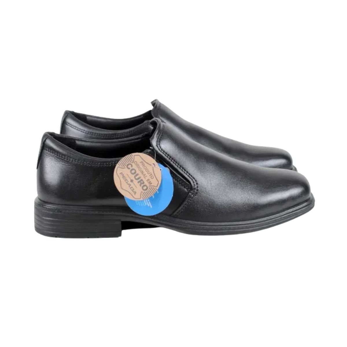 Sapato Masculino Social Pegada Em Couro Preto Preto 5