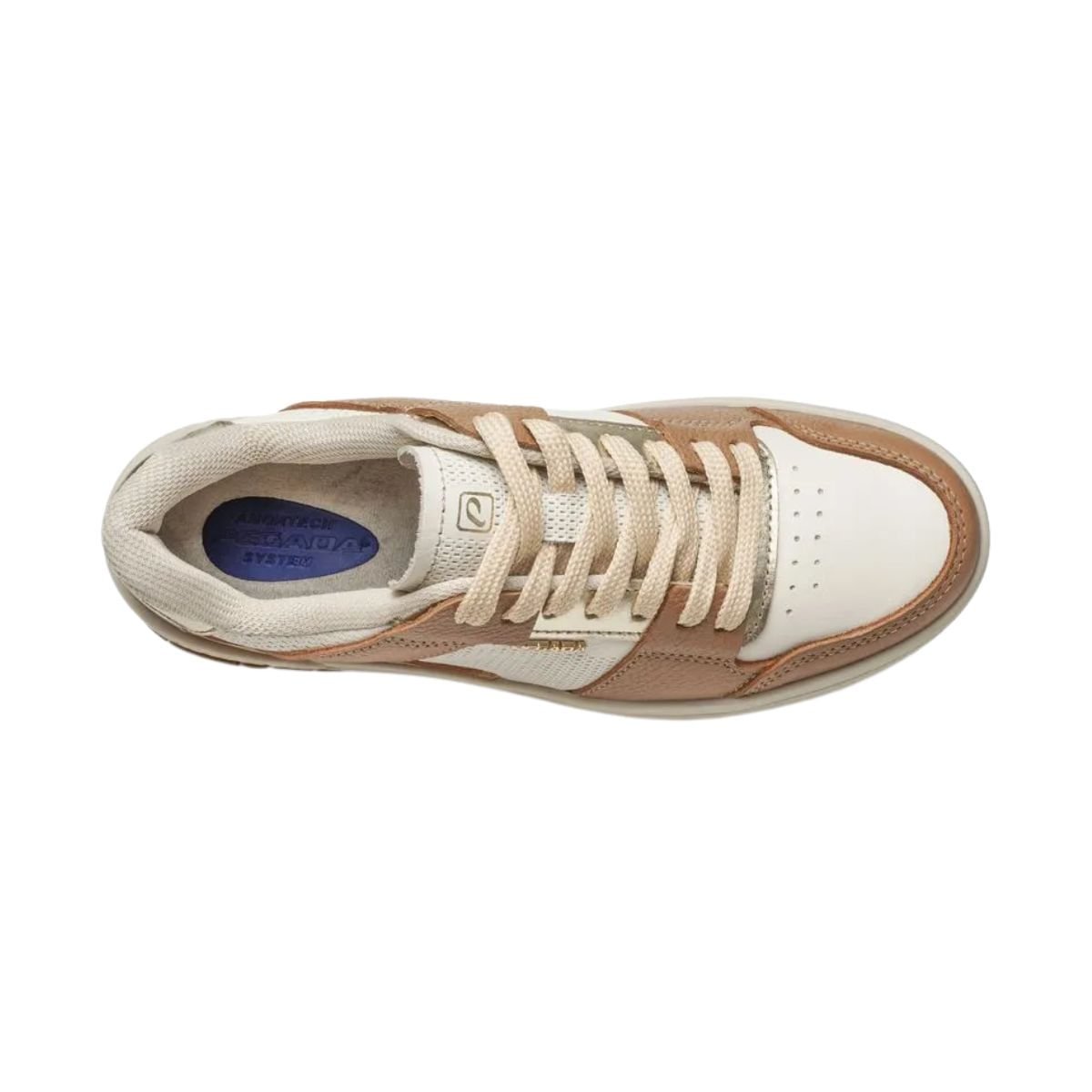 Tênis Moda Feminino Pegada London Marrom Marrom/Branco 4