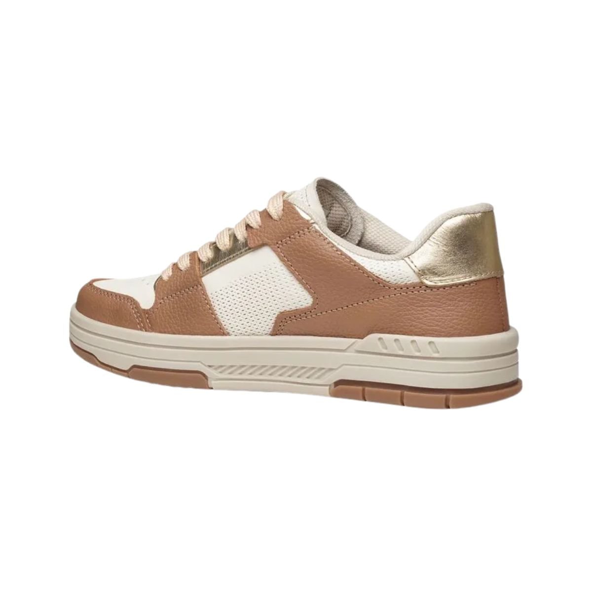 Tênis Moda Feminino Pegada London Marrom Marrom/Branco 7