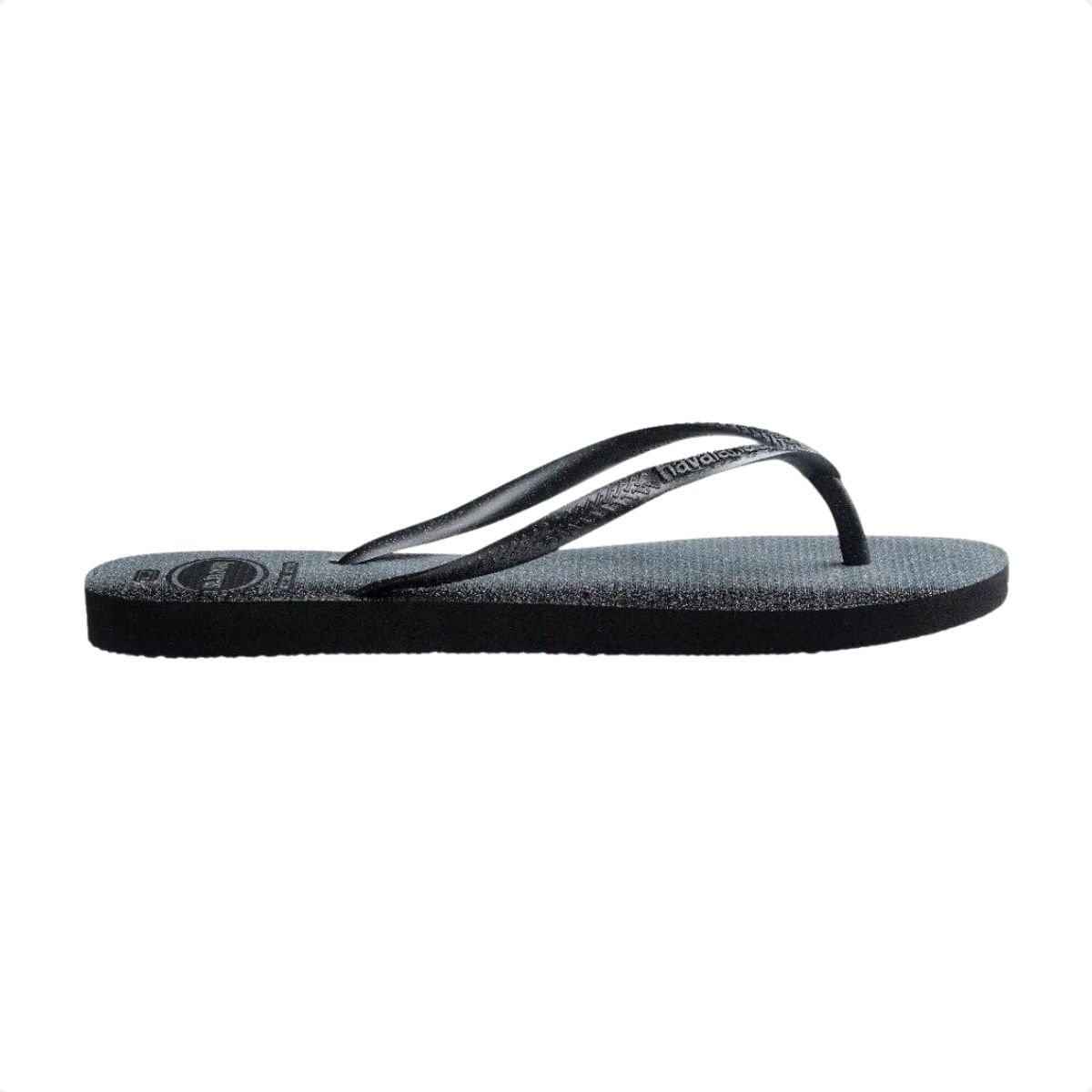 Chinelo Feminino Dedo Havaianas Slim Gloss Preto