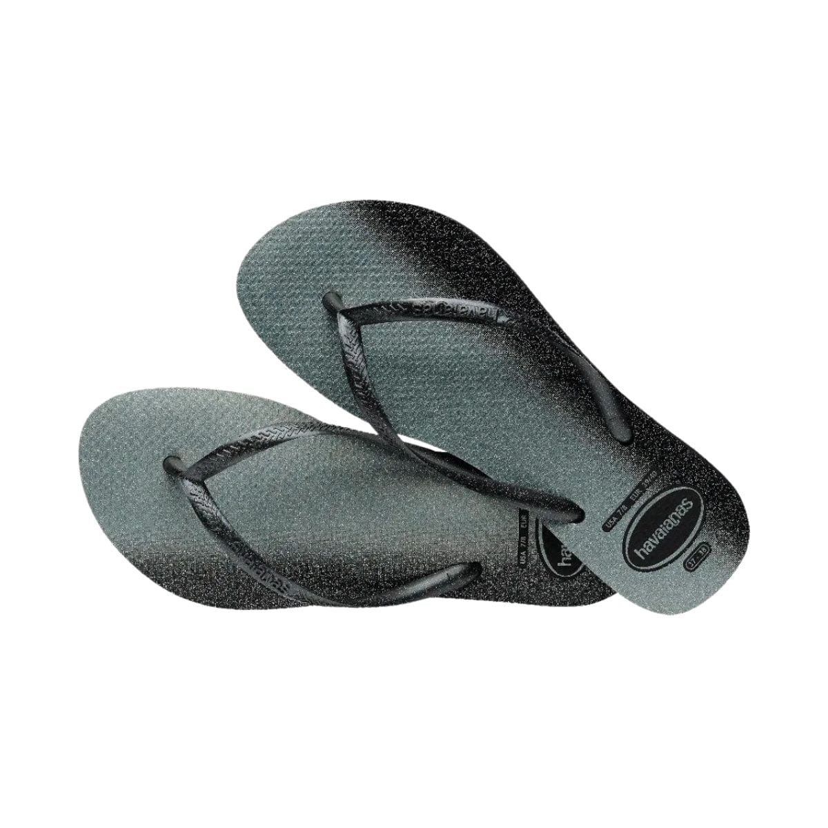 Chinelo Feminino Dedo Havaianas Slim Gloss Preto Preto 4