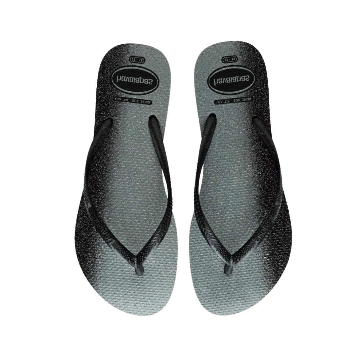 Chinelo Feminino Dedo Havaianas Slim Gloss Preto Preto 6