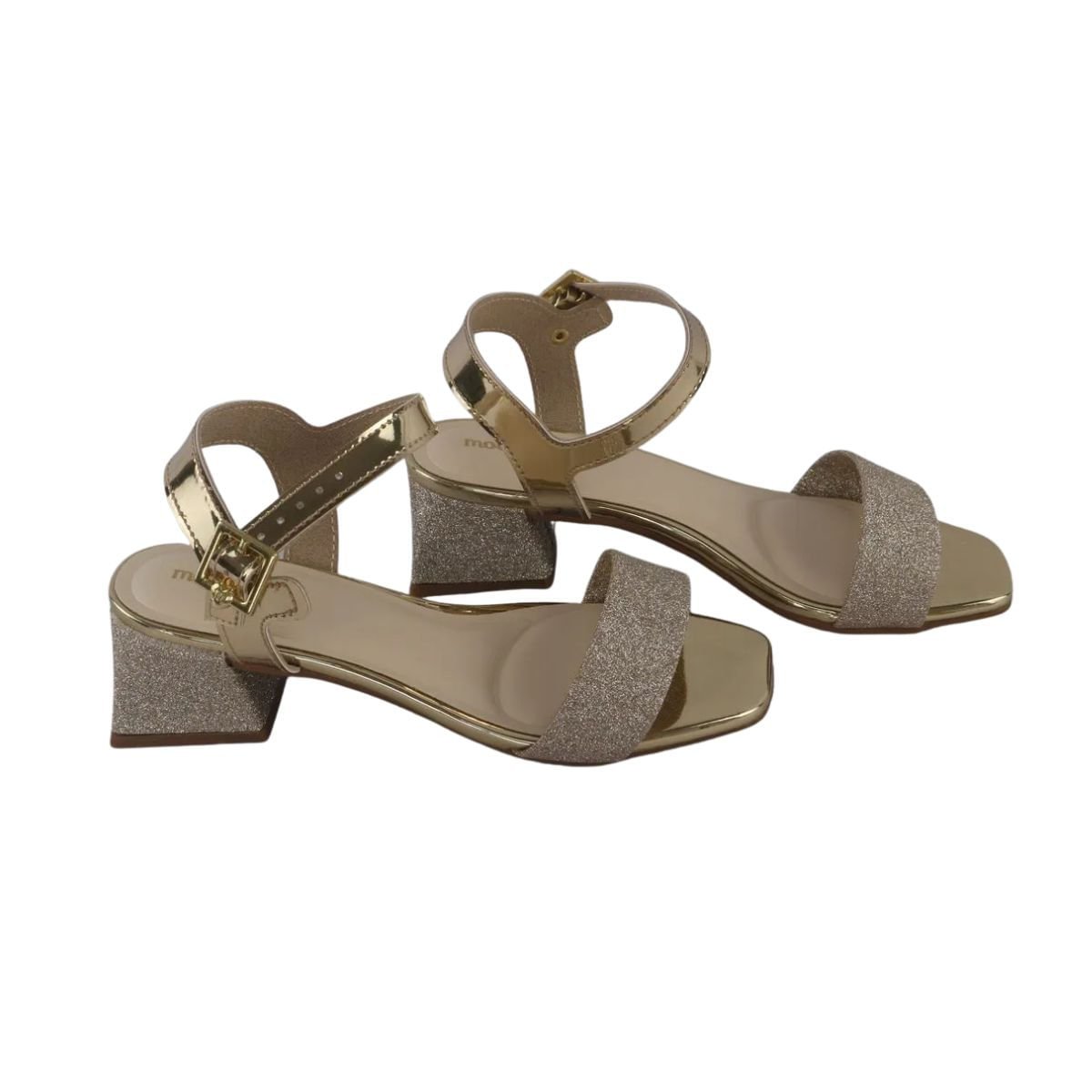 Sandália Infantil Salto Médio Grosso Molekinha Dourado Dourado 2