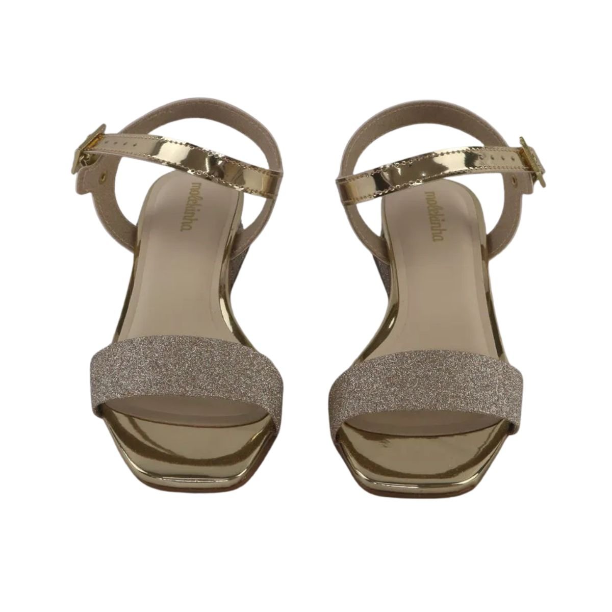Sandália Infantil Salto Médio Grosso Molekinha Dourado Dourado 3