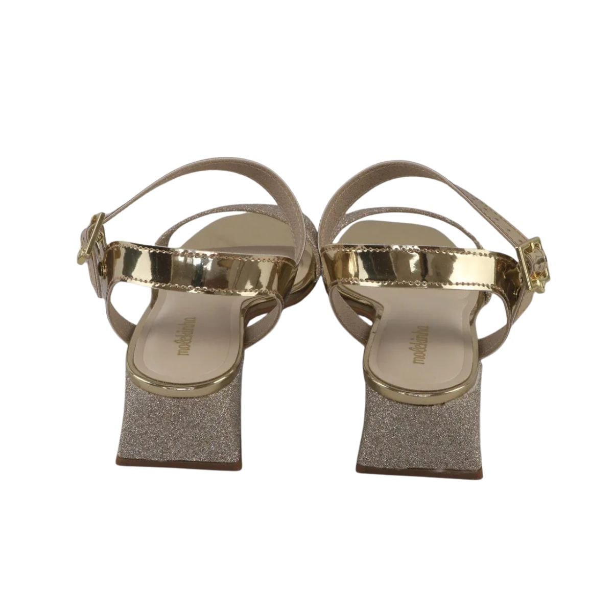 Sandália Infantil Salto Médio Grosso Molekinha Dourado Dourado 4