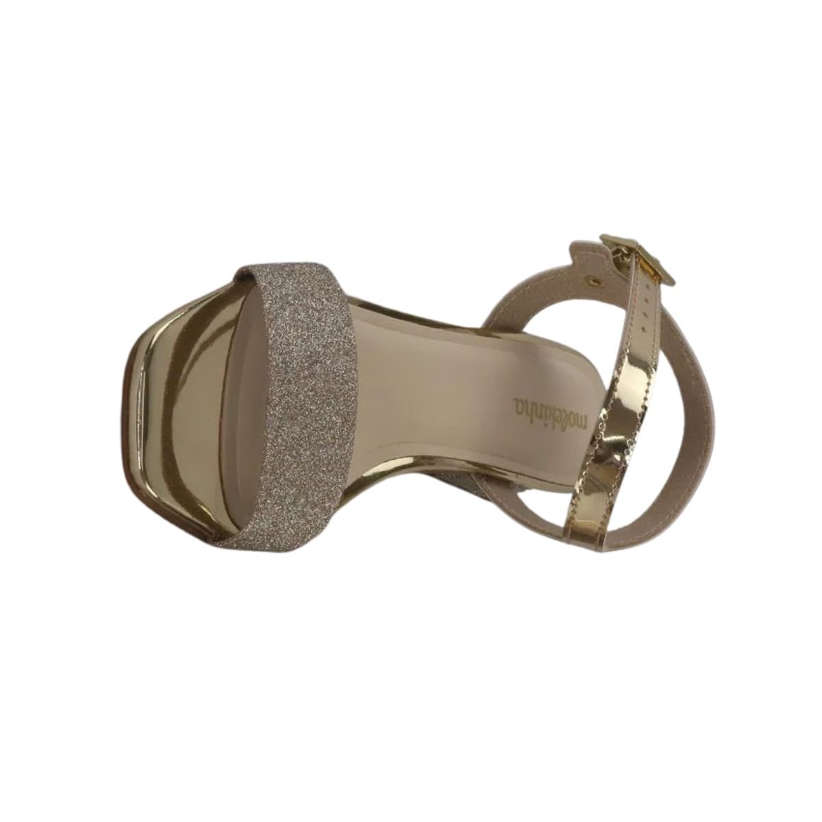 Sandália Infantil Salto Médio Grosso Molekinha Dourado Dourado 5