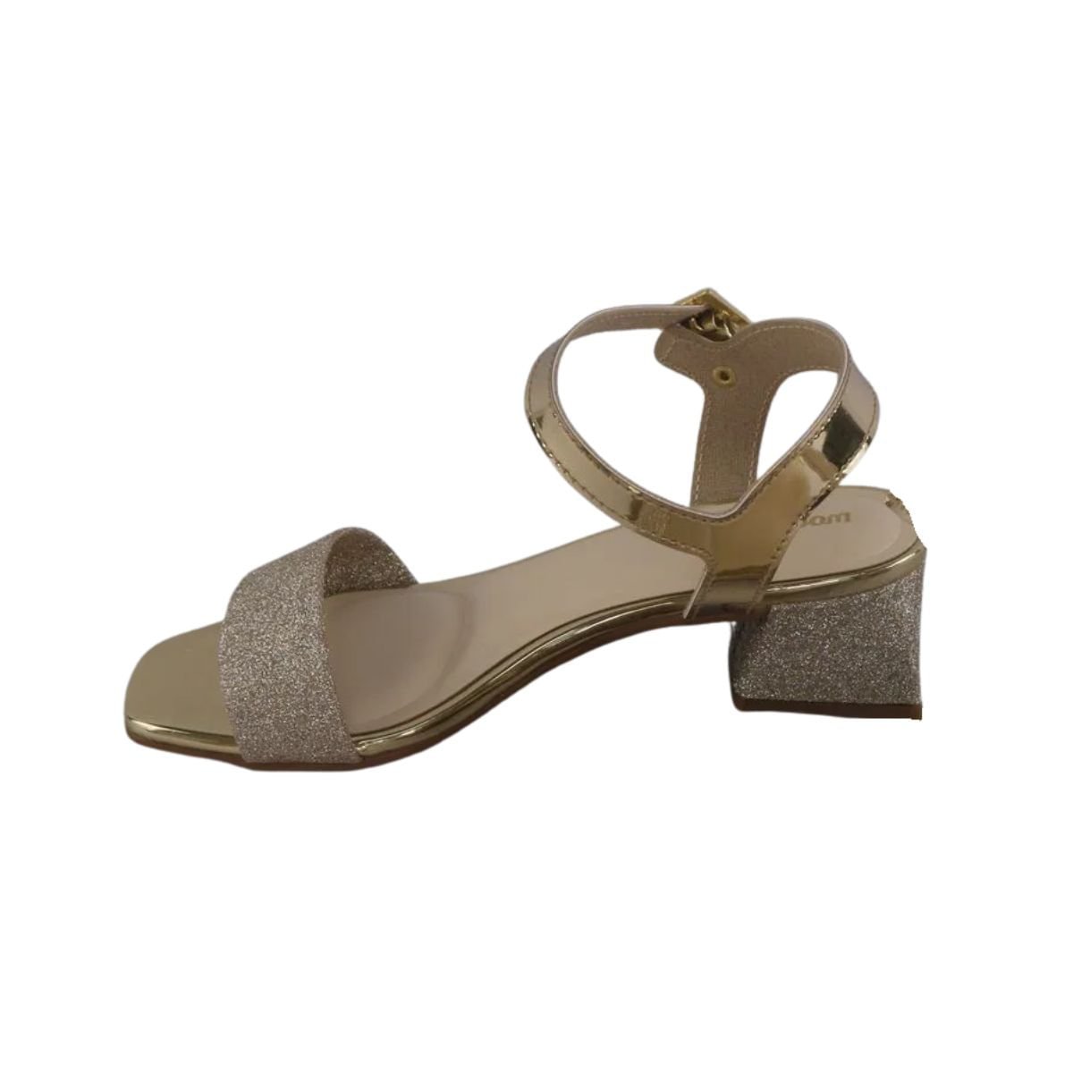 Sandália Infantil Salto Médio Grosso Molekinha Dourado Dourado 6