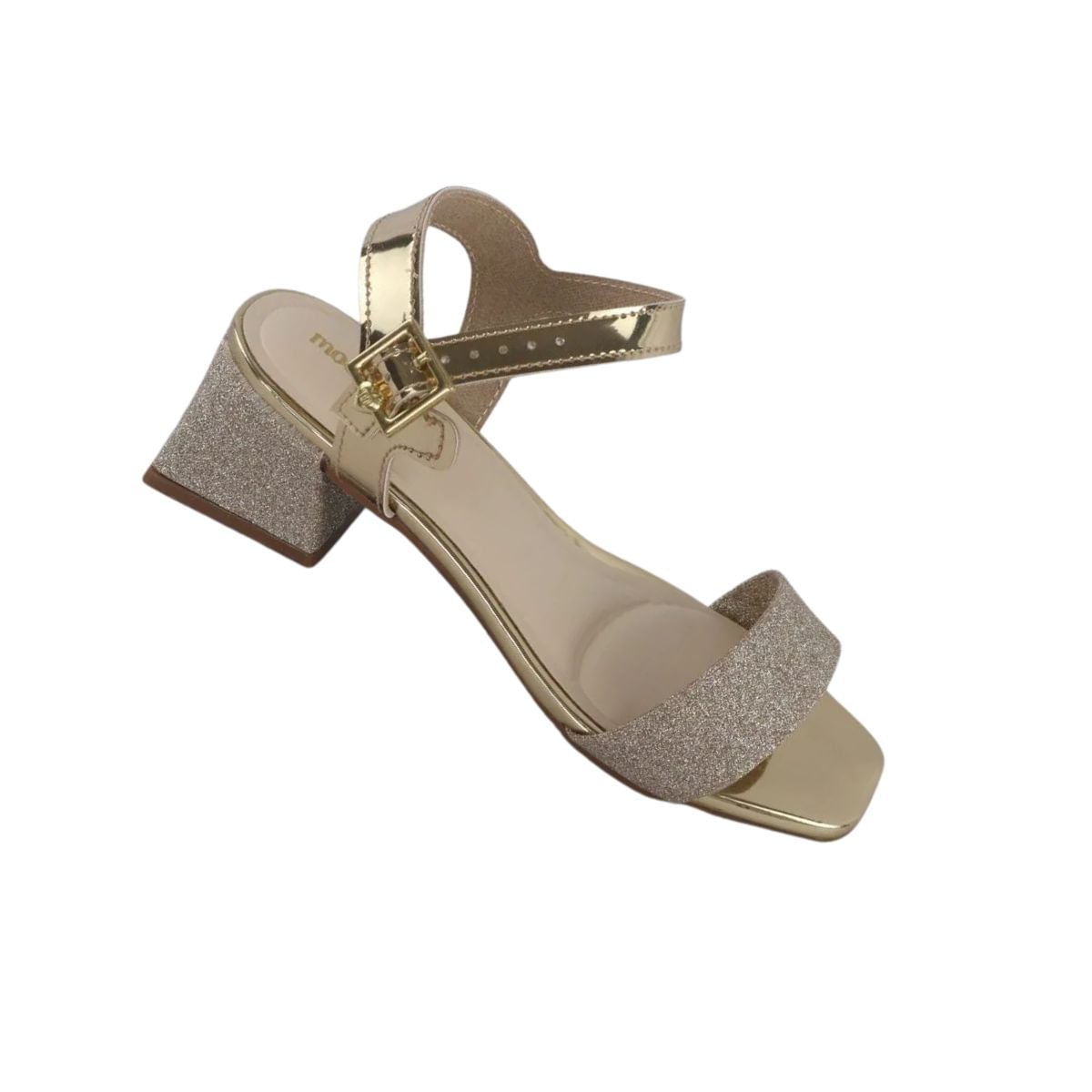 Sandália Infantil Salto Médio Grosso Molekinha Dourado Dourado 7