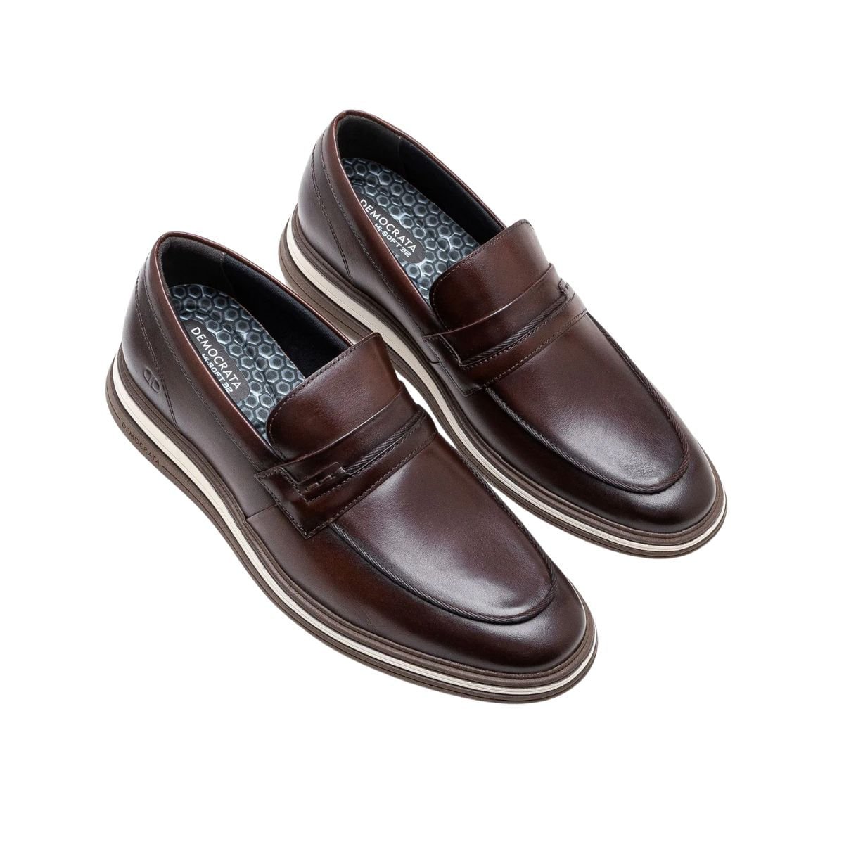 Sapato Masculino Esporte Fino Democrata Dune Marrom Marrom 2