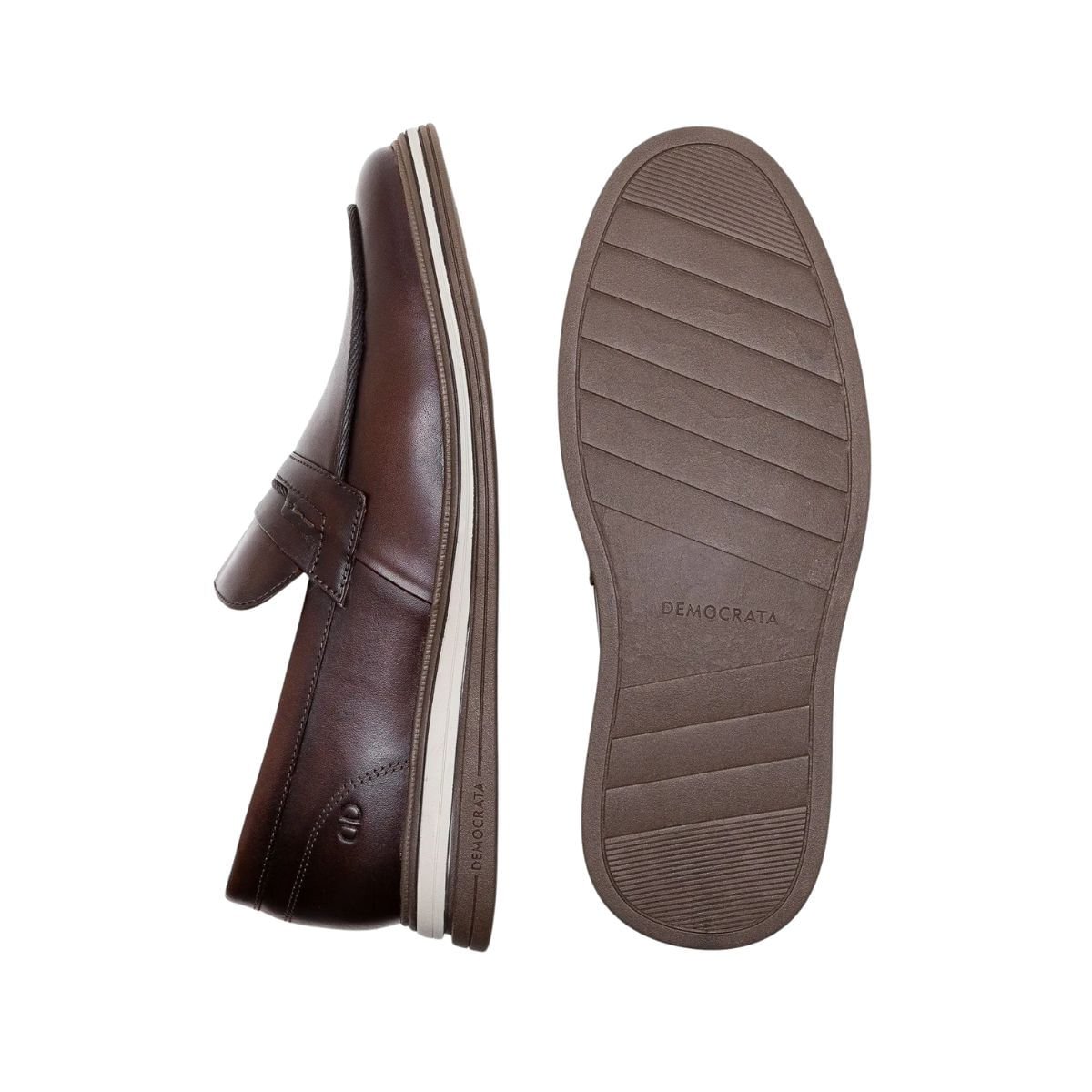 Sapato Masculino Esporte Fino Democrata Dune Marrom Marrom 4