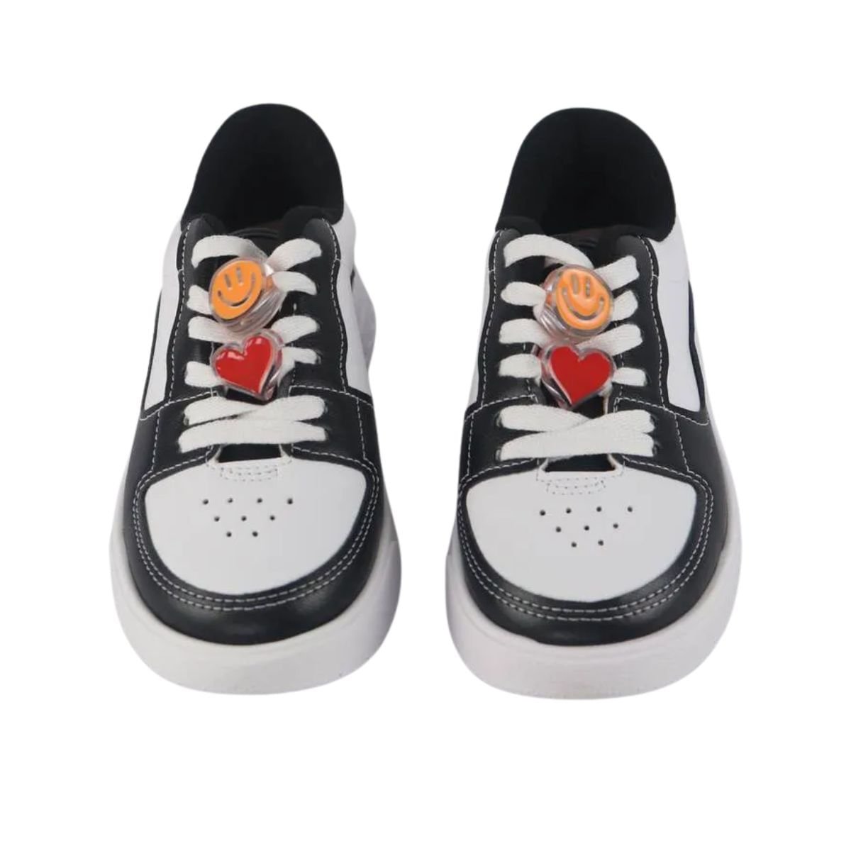 Tênis Casual Infantil Molekinha Branco E Preto Preto/Branco 3